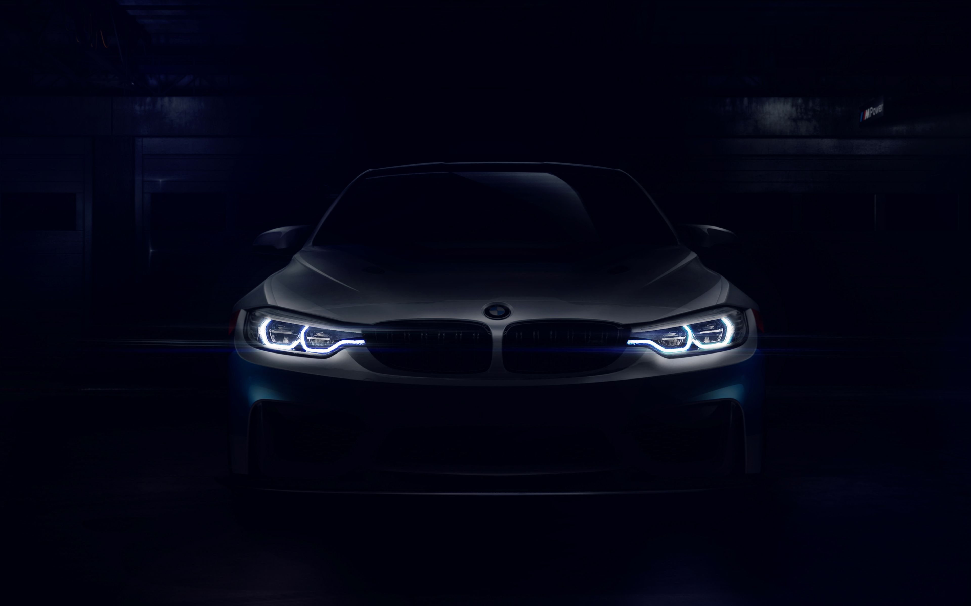 Download wallpaper 4k, BMW M4 GT headlights, 2018 cars