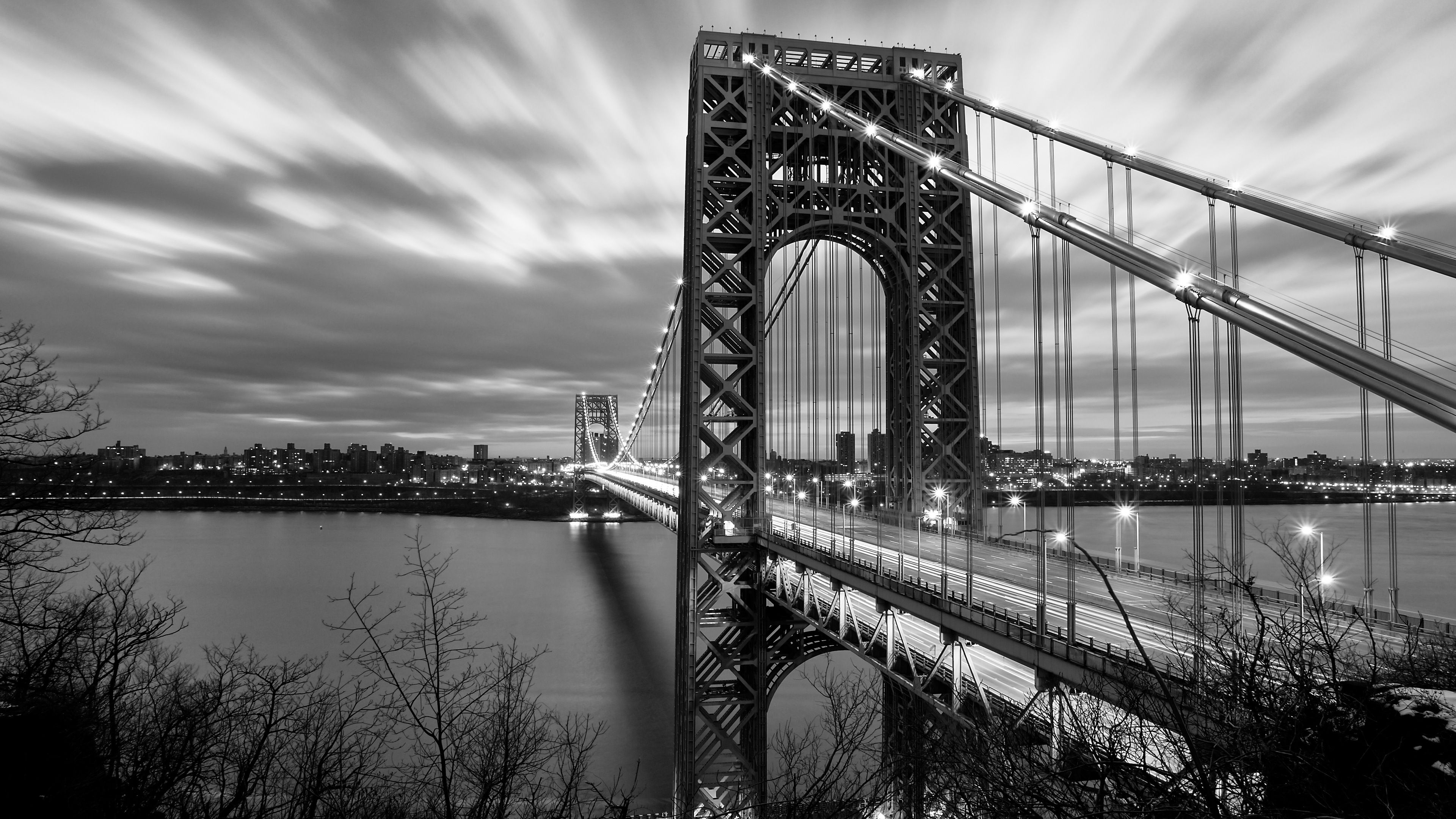 George Washington Bridge 4K Ultra HD Desktop Wallpaper Download Resolution 4K Wallpaper