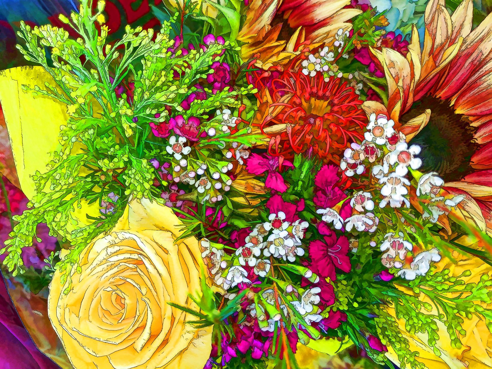 Colorful Bouquet Of Flowers Free Domain Picture