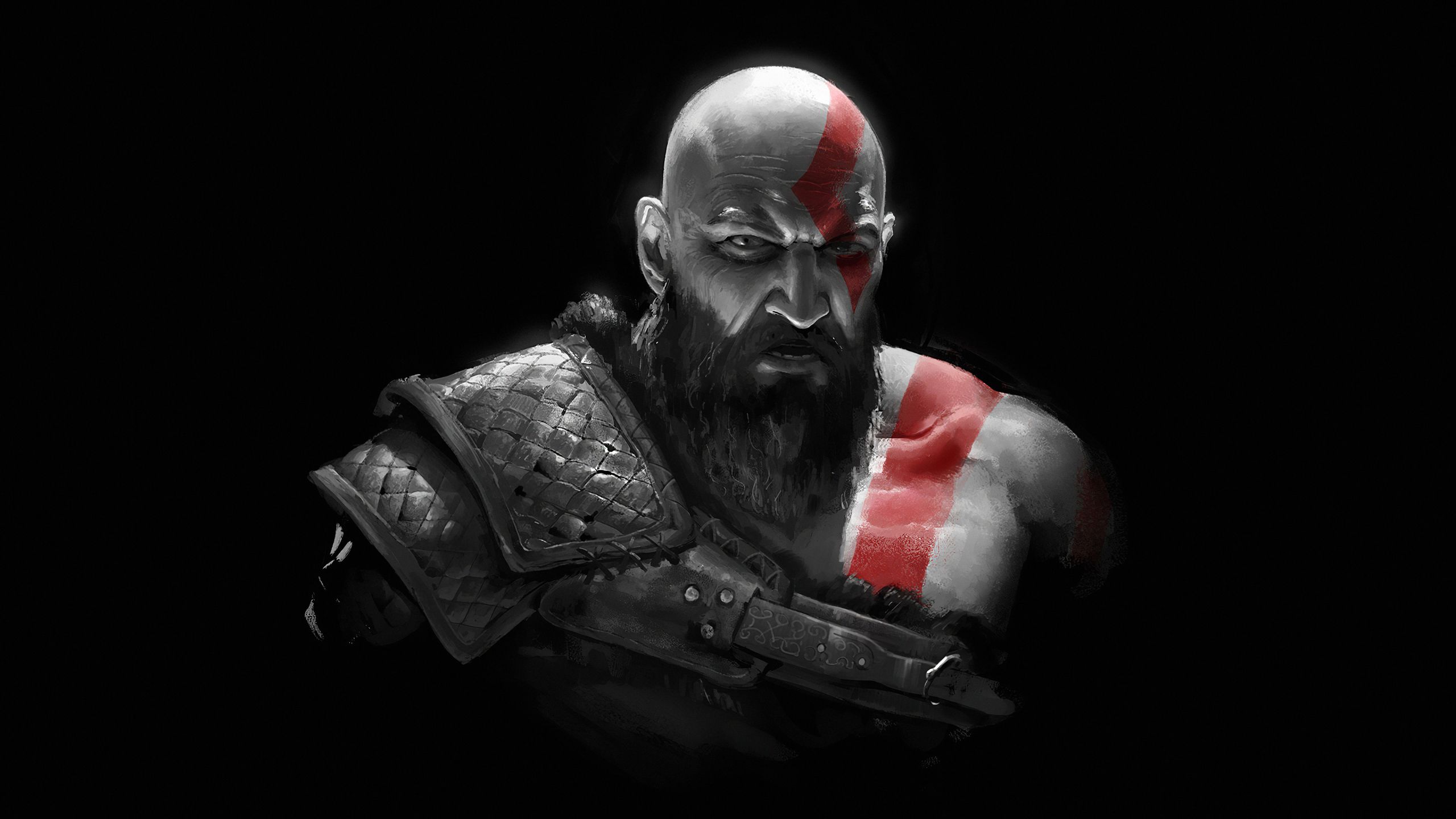 Kratos GoW Amoled 1440P Resolution Wallpaper, HD Games 4K Wallpaper, Image, Photo and Background