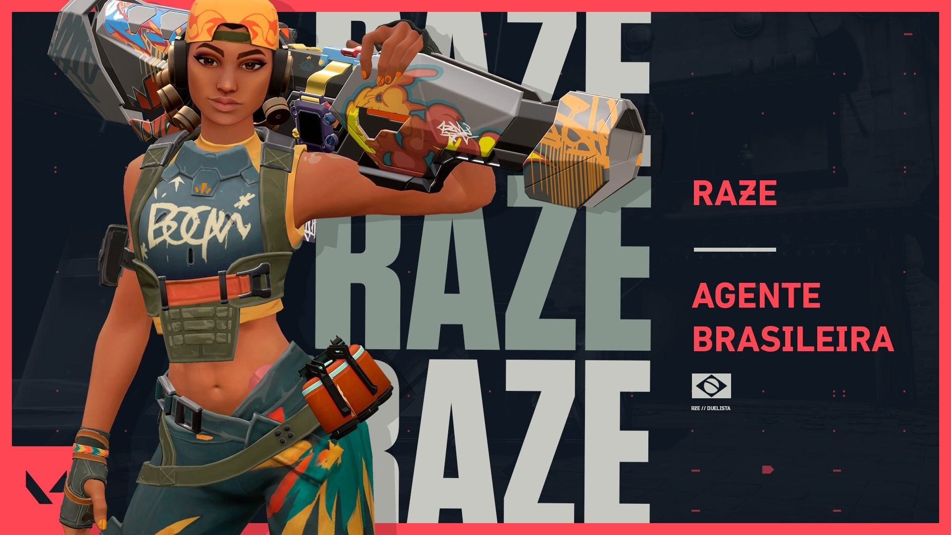 The long awaited Raze Desktop Wallpaper is here! : r/VALORANT