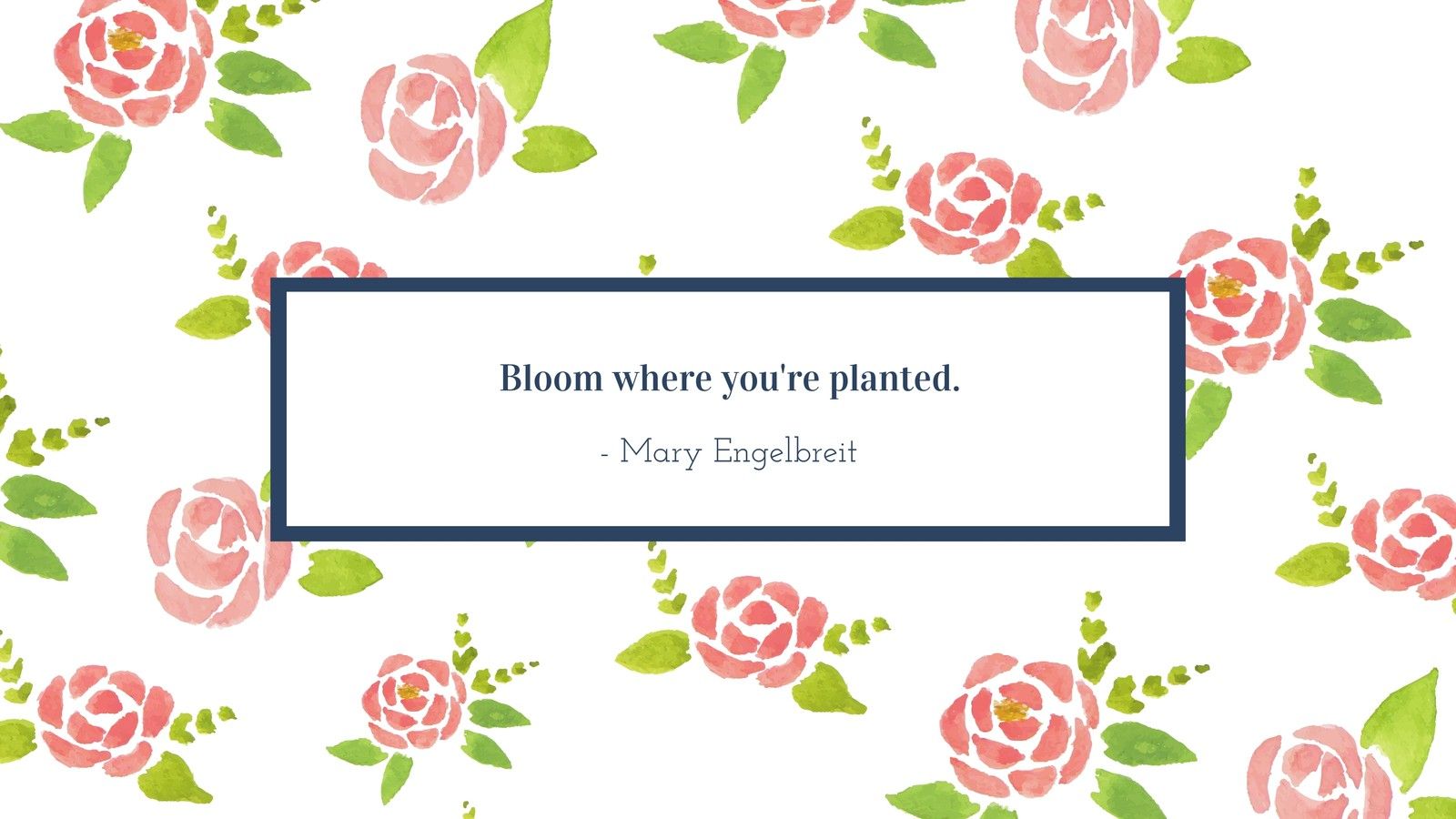 Roses Pattern Quote Flower Desktop Wallpaper