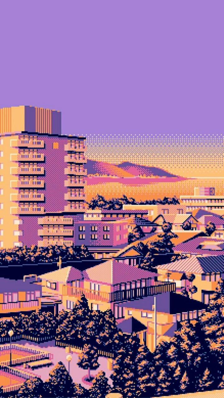 Pixel Art Landscape Wallpaper for Android