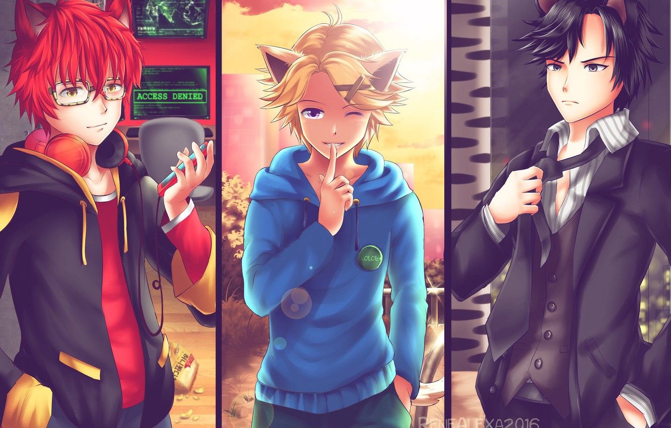 Wallpapers collage, guys, Mystic Messenger image for desktop.