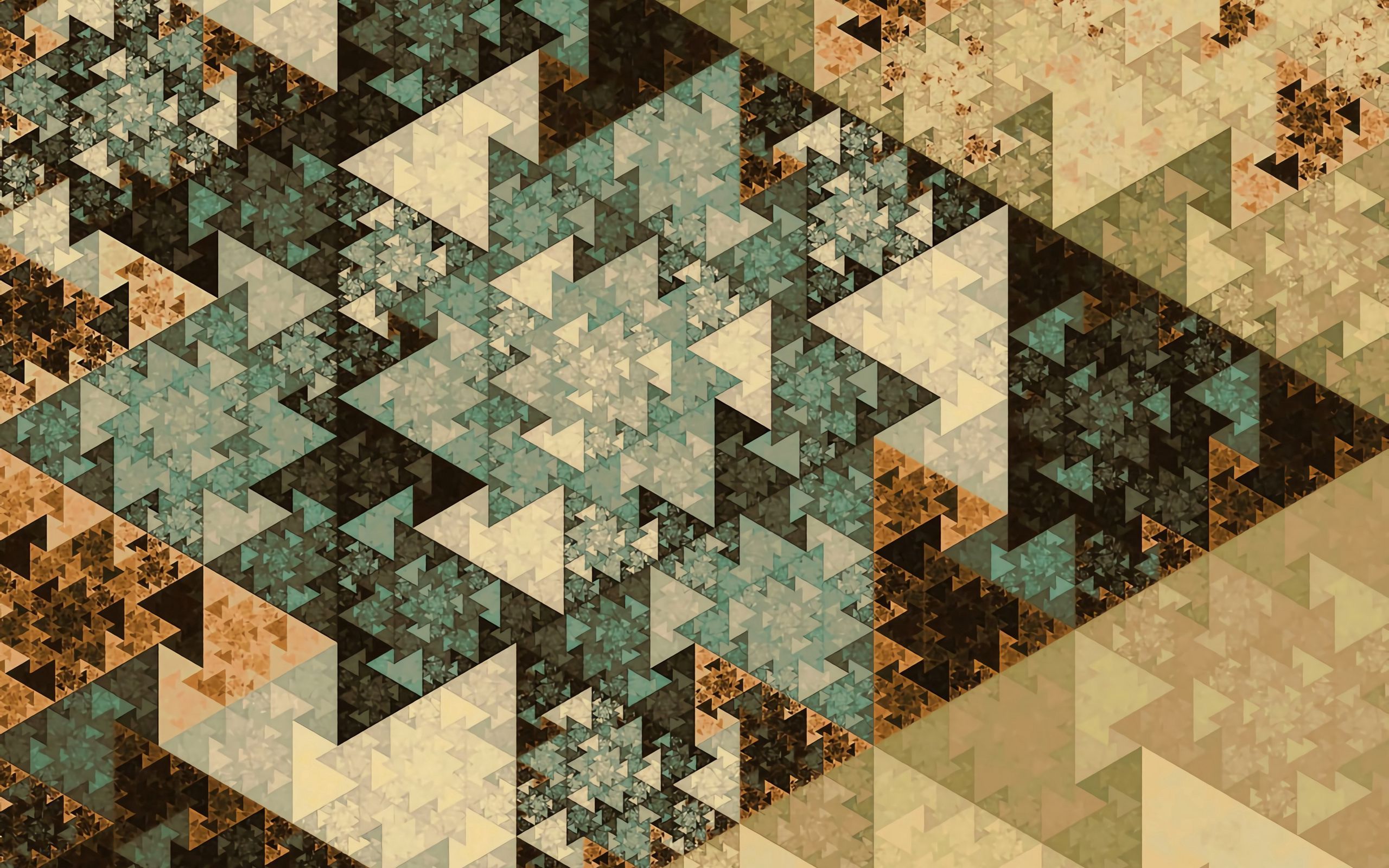 Download wallpaper 2560x1600 pattern, triangles, geometry