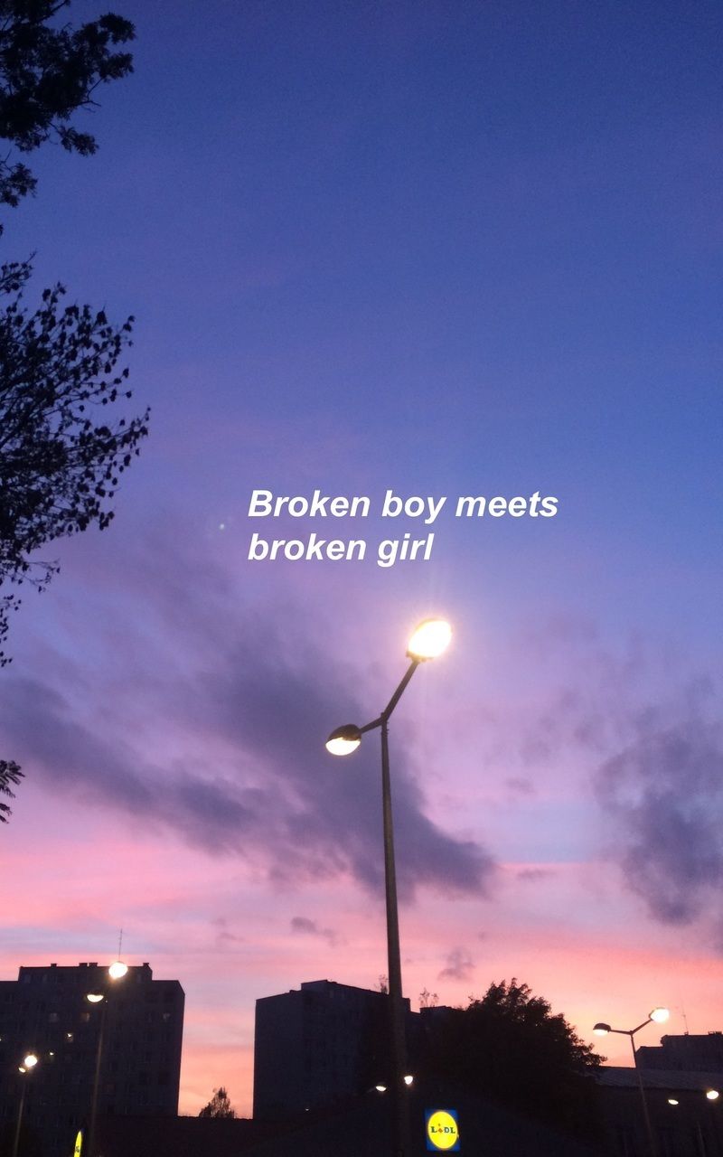 Broken boy meets broken girl