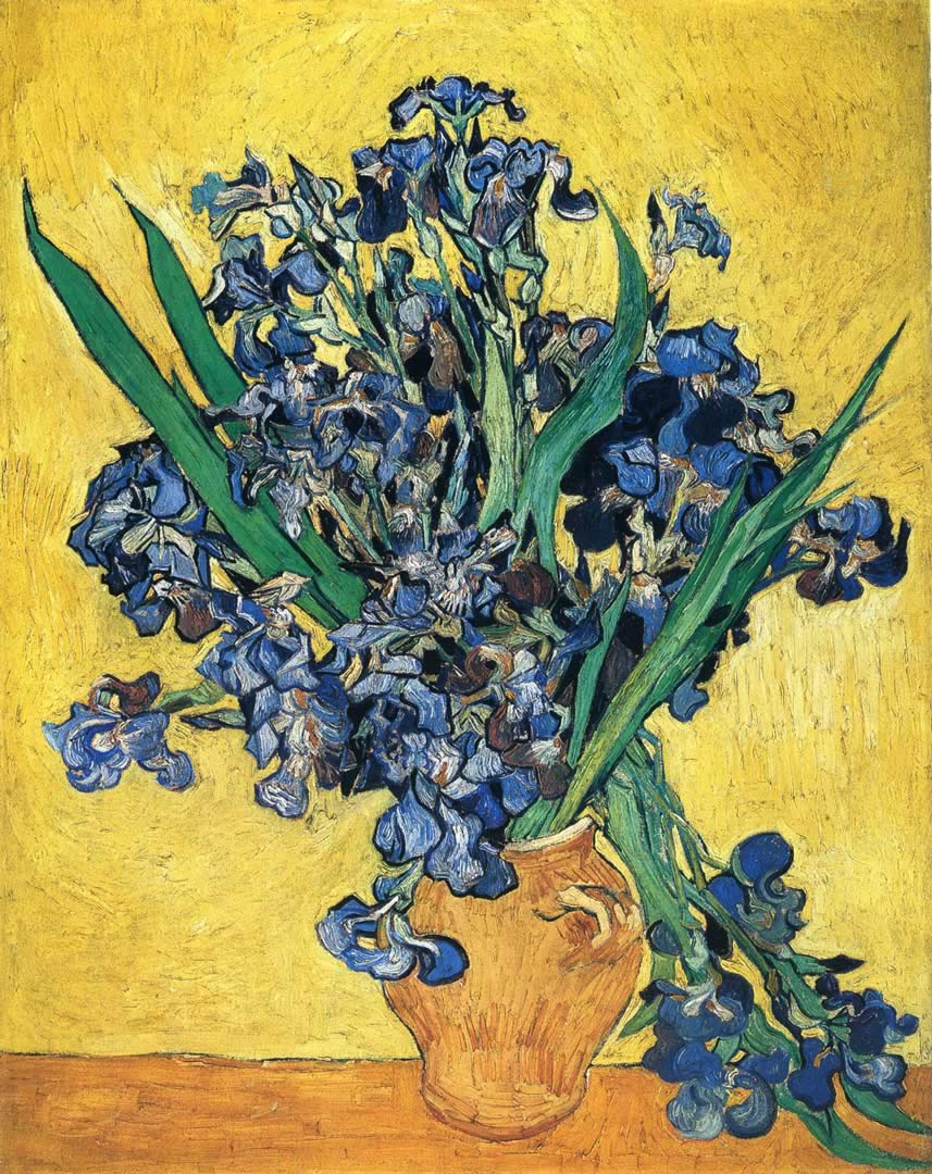 Still Life With Irises Van Gogh Wallpaper Image