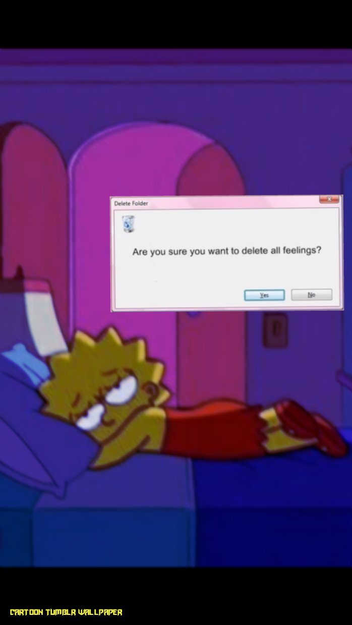 simpsons, tumblr, wallpaper and feelings on Favim