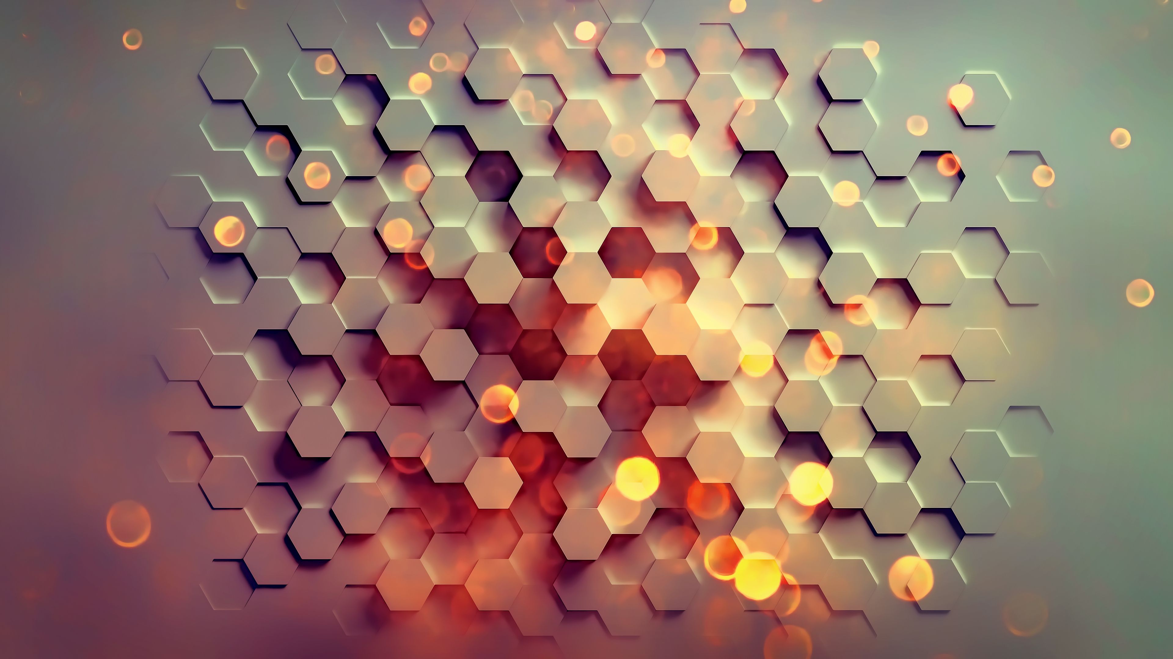 Hexagon 4k, HD Abstract, 4k Wallpaper, Image, Background