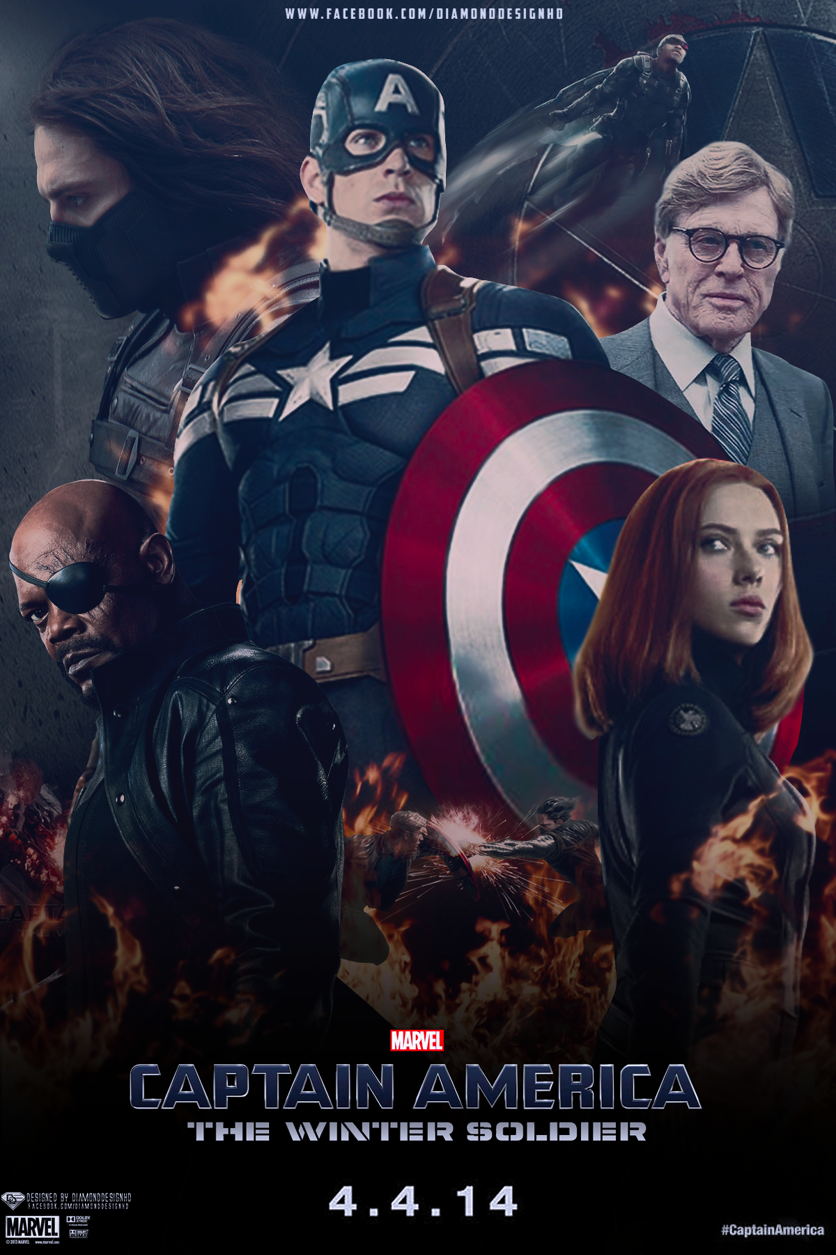 Captain America: Winter Soldier (FAN MADE) Poster Barnes