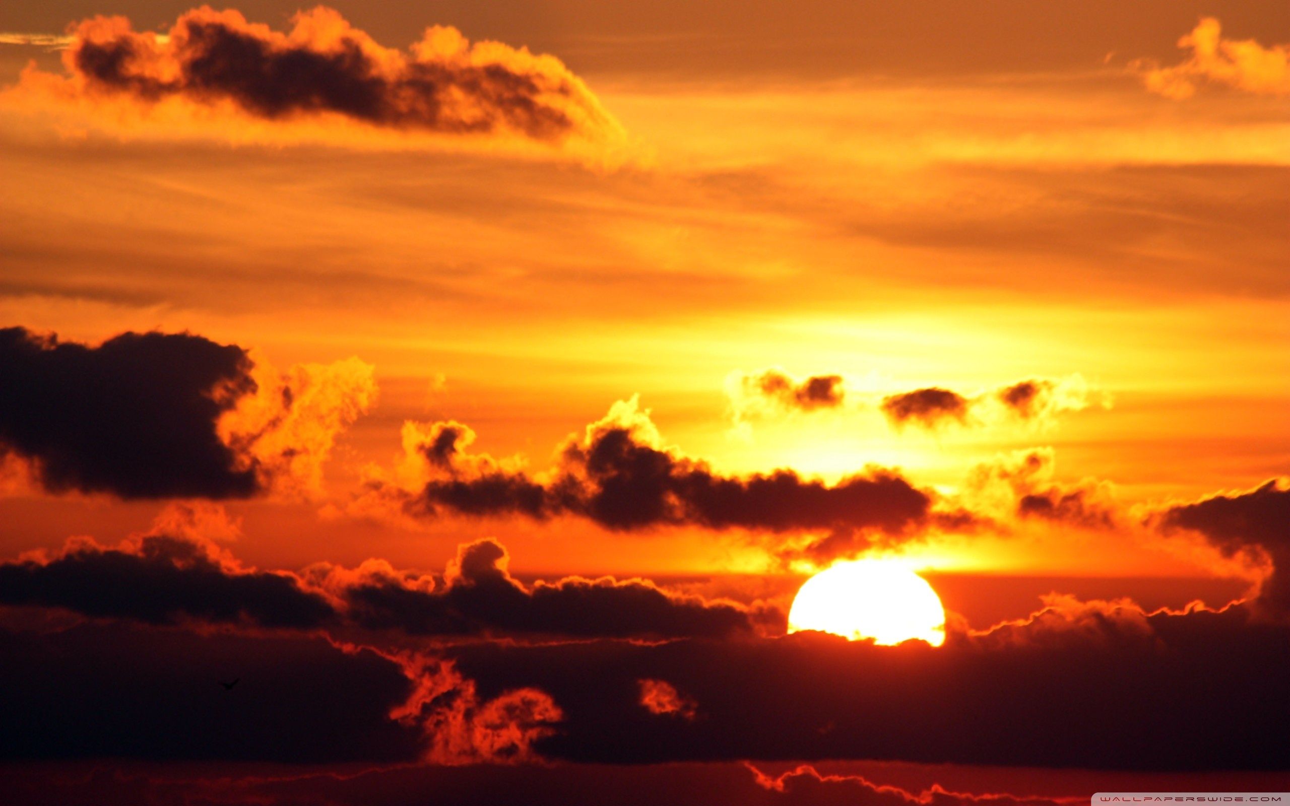 Sunset Above Clouds Ultra HD Desktop Background Wallpaper for 4K