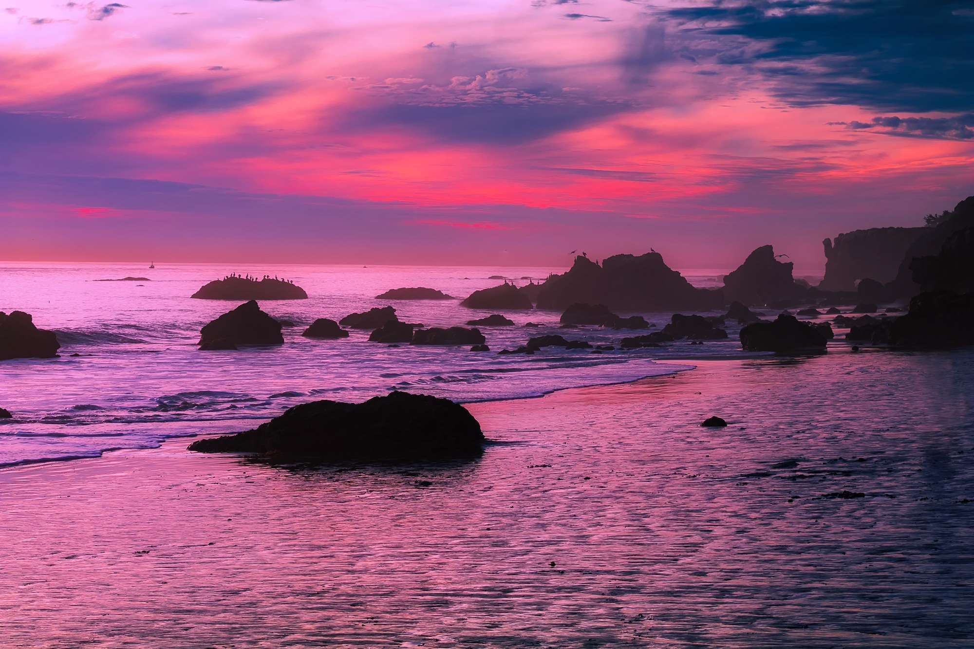 beautiful, boulders, california, clouds, colorful, colors, dusk