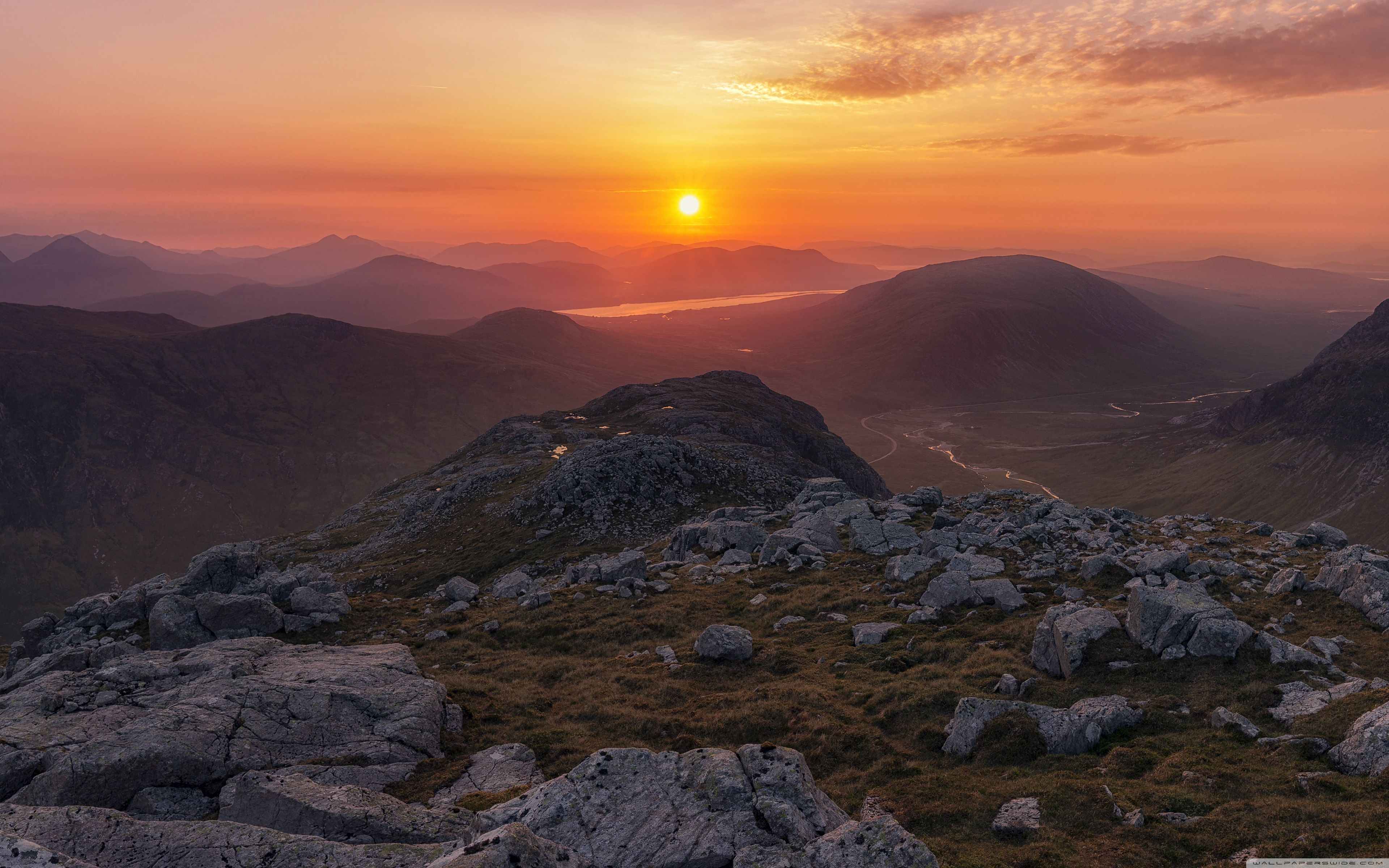 Beautiful Mountain Sunrise Ultra HD Desktop Background Wallpaper