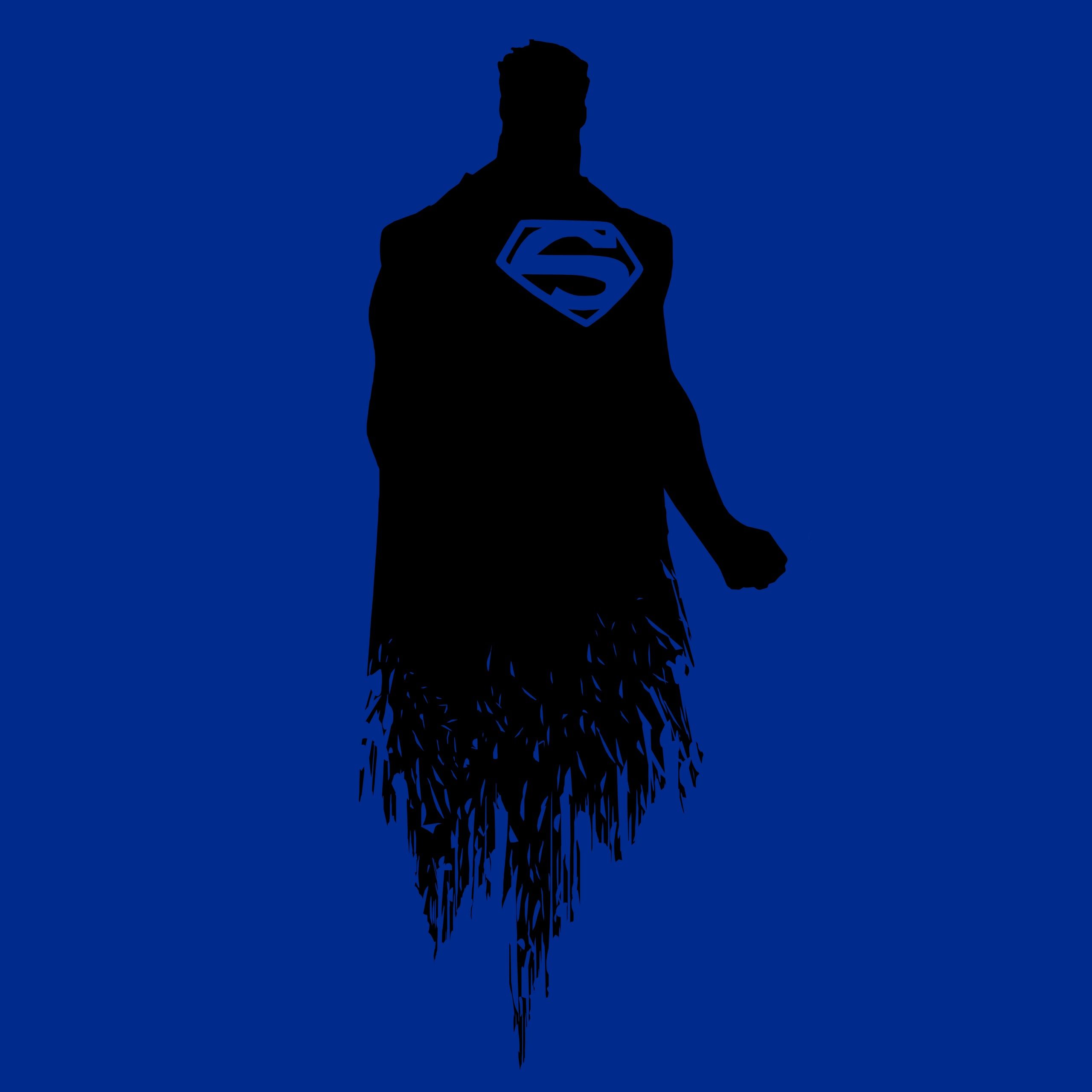 Wallpaper Superman, Minimal, Blue, 4K, 8K, Minimal