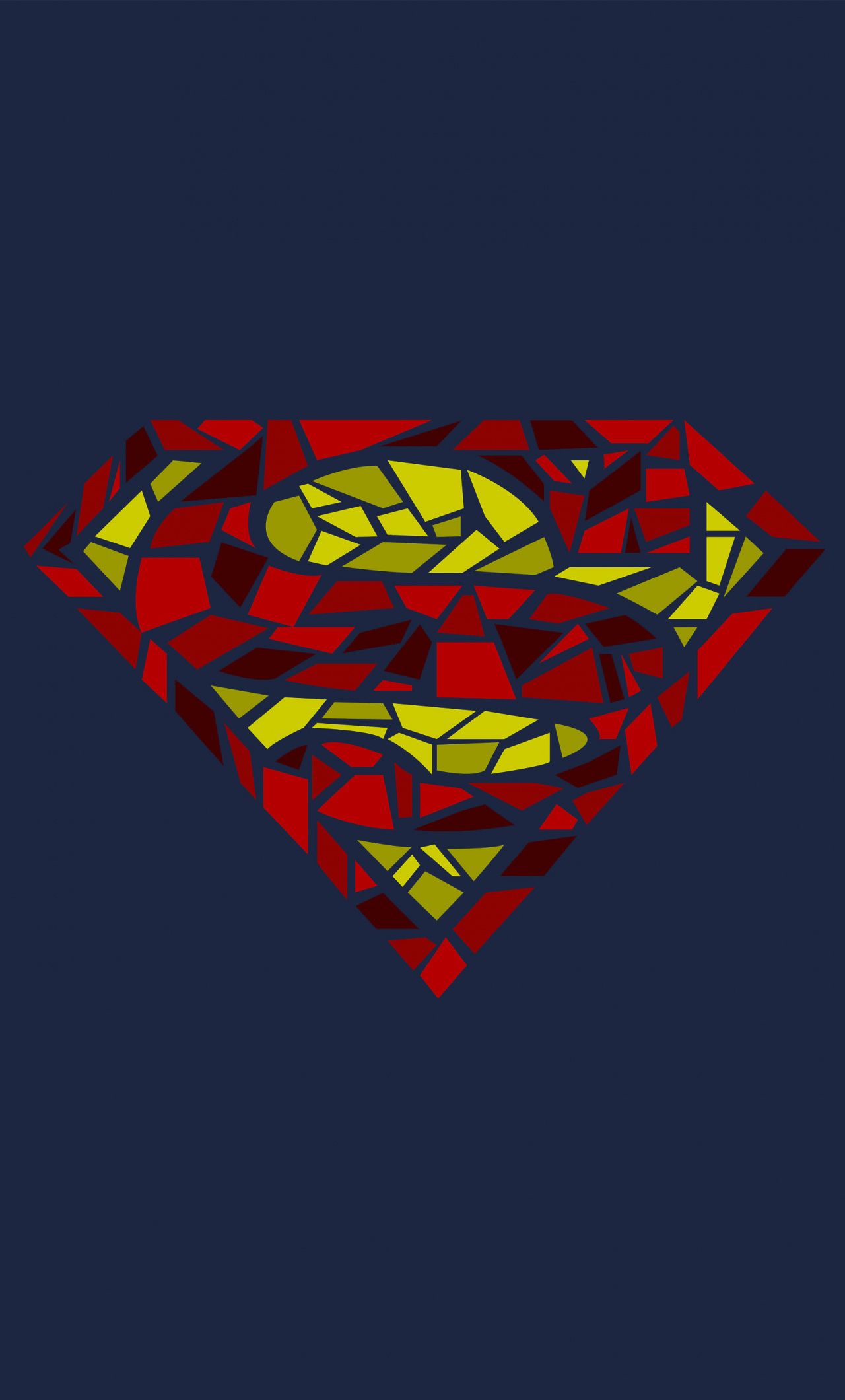 Superman, Logo, Mosaic Artwork, Superhero, Minimal