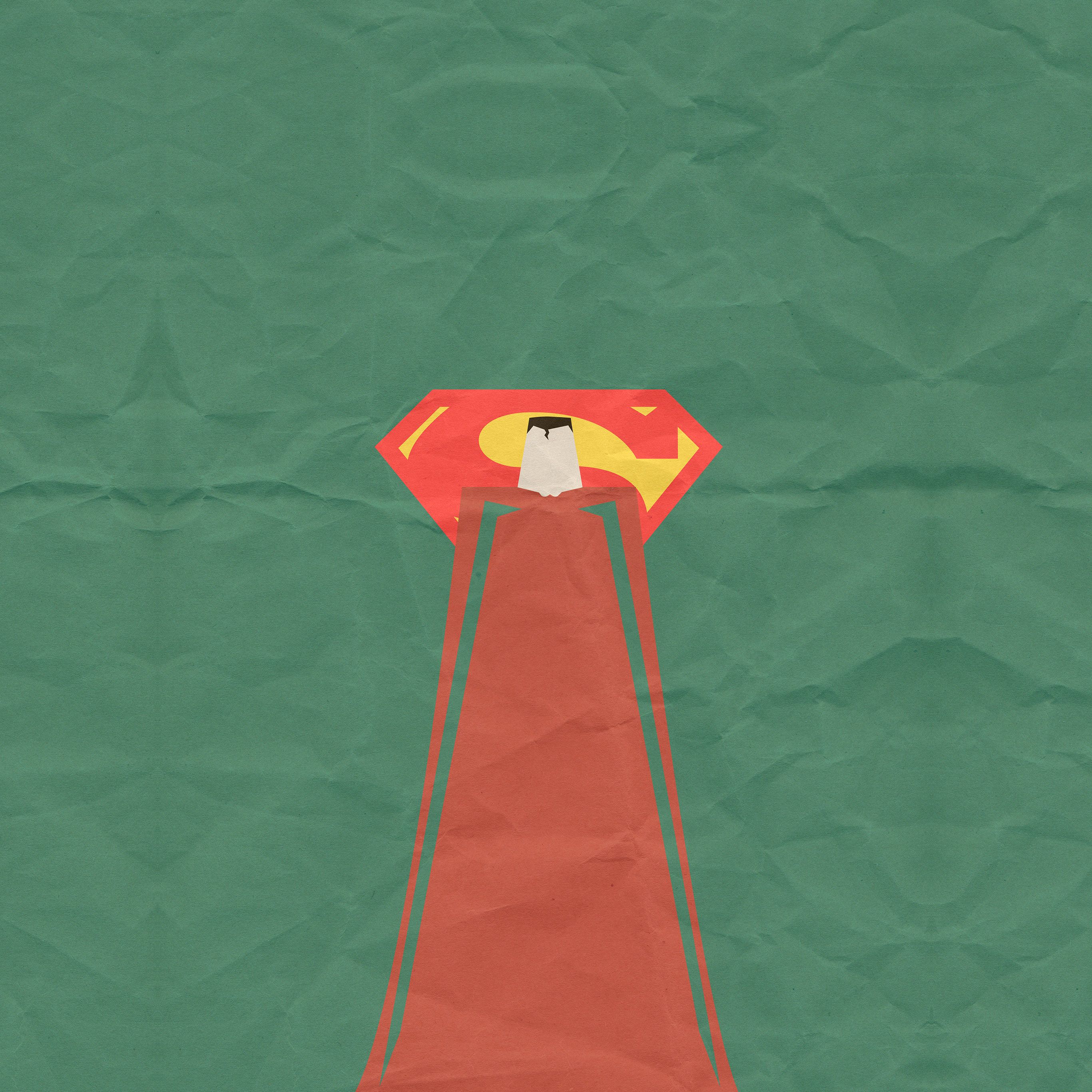 Superman Minimal Art Illustration Art Wallpaper