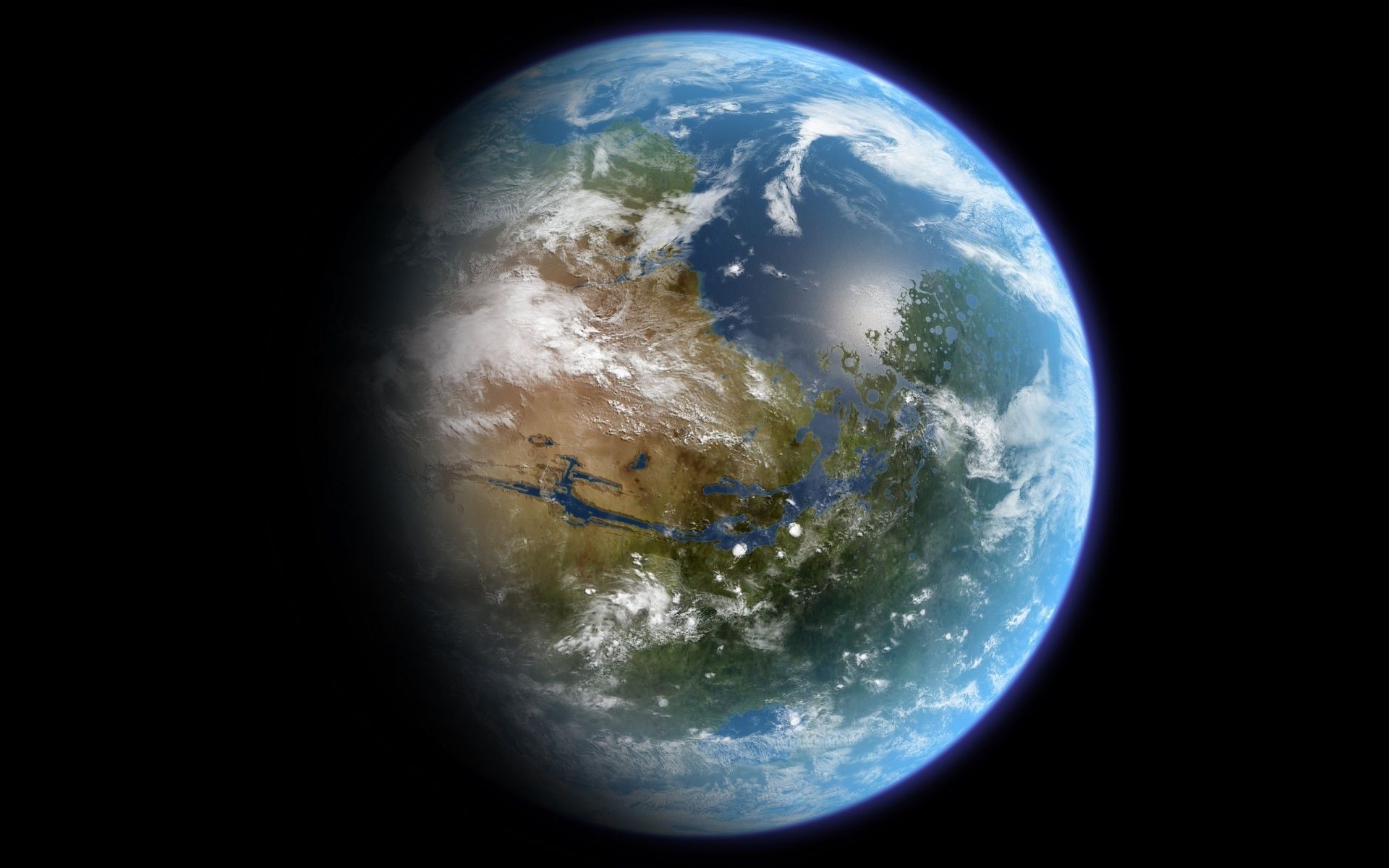 Wallpaper Beautiful Blue Planet Close Up 1920x1200 HD Picture, Image