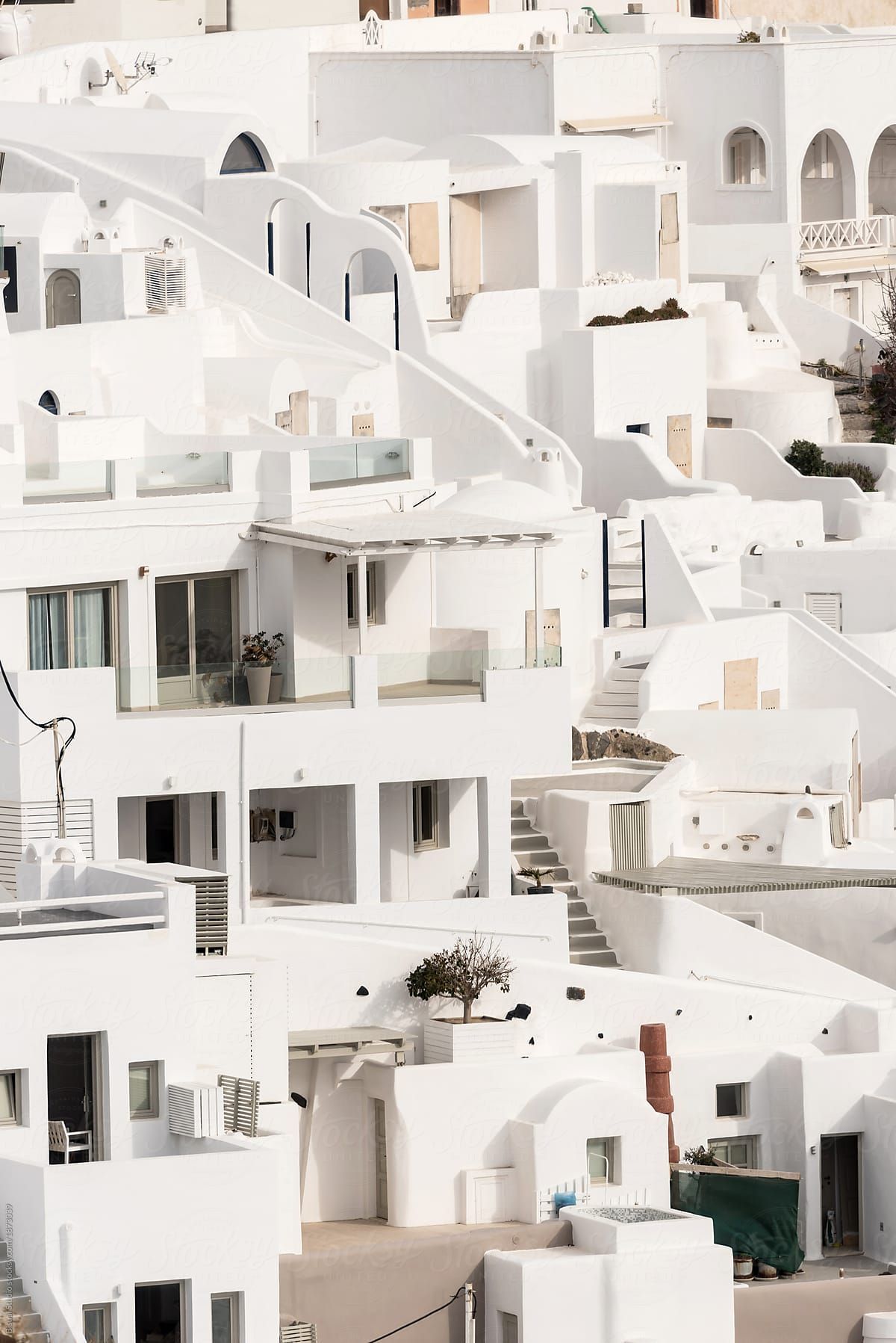Oia's village in the island of Santorini