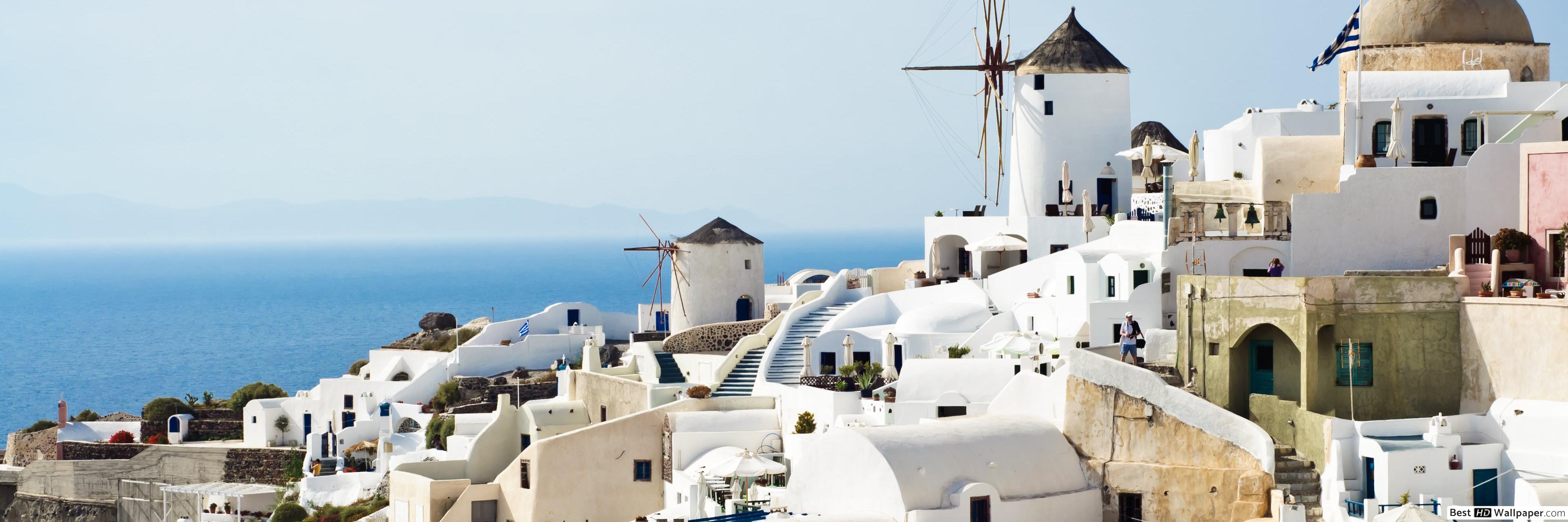 Mediterranean Santorini, Greece HD wallpaper download