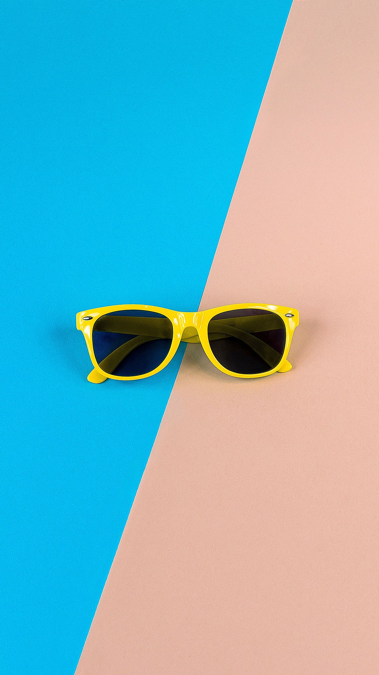 Minimal glasses pink blue yellow Download Free Wallpaper for iPhone 6