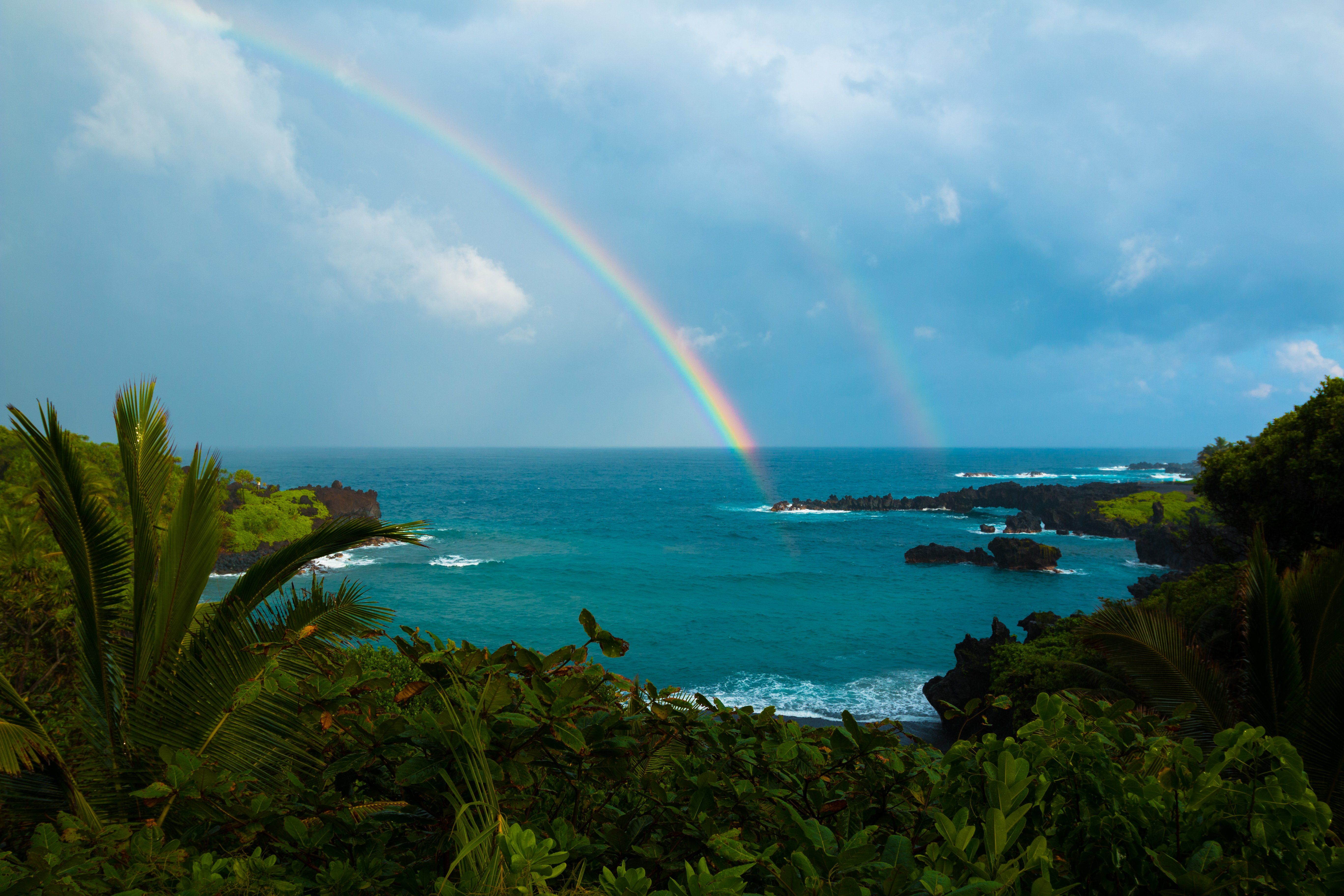 Rainbow over Maui, Hawaii 5k Retina Ultra HD Wallpaper