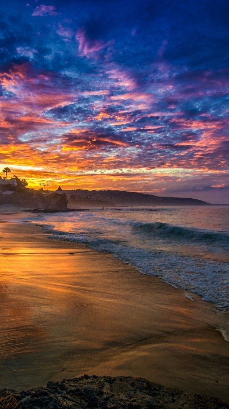 Sunset On Beach Wallpaper