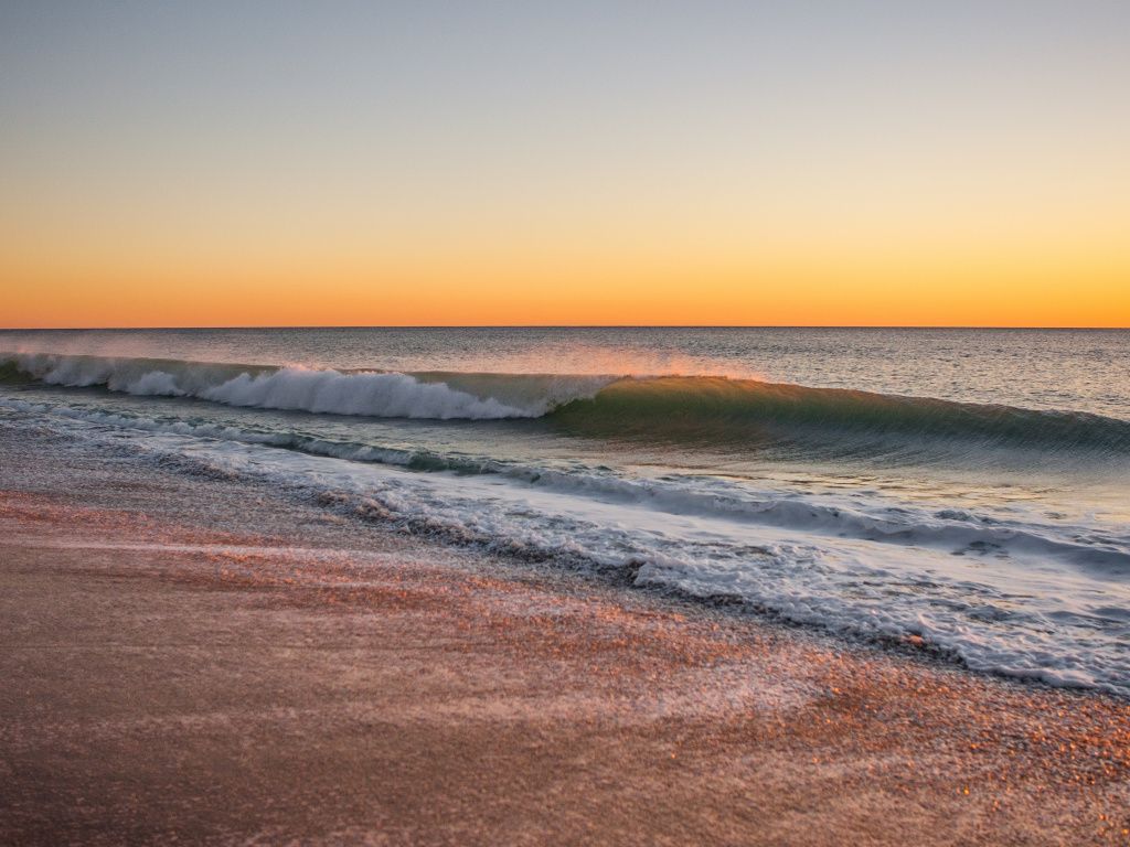 Calm, seashore, beach, sunset wallpaper, HD image, picture