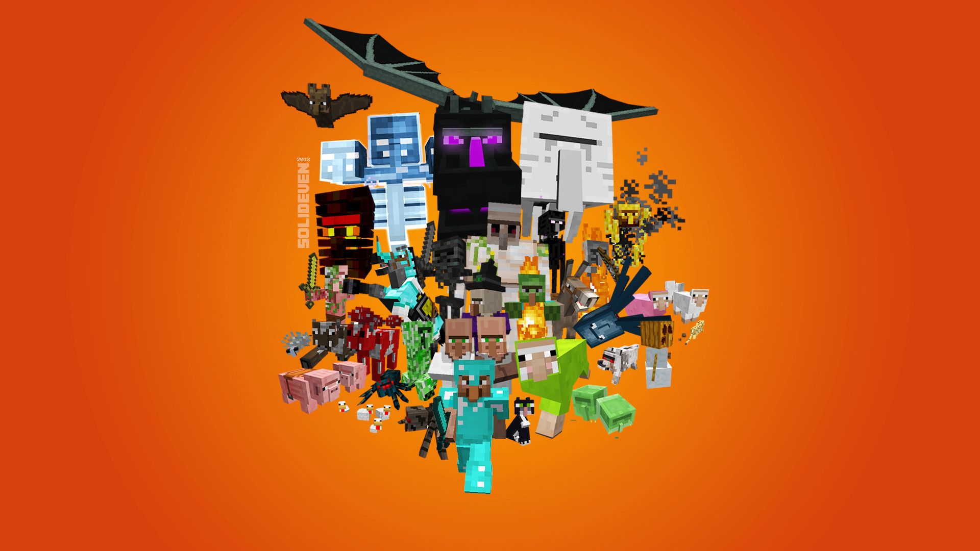 Minecraft Monsters Wallpaper. Pixar