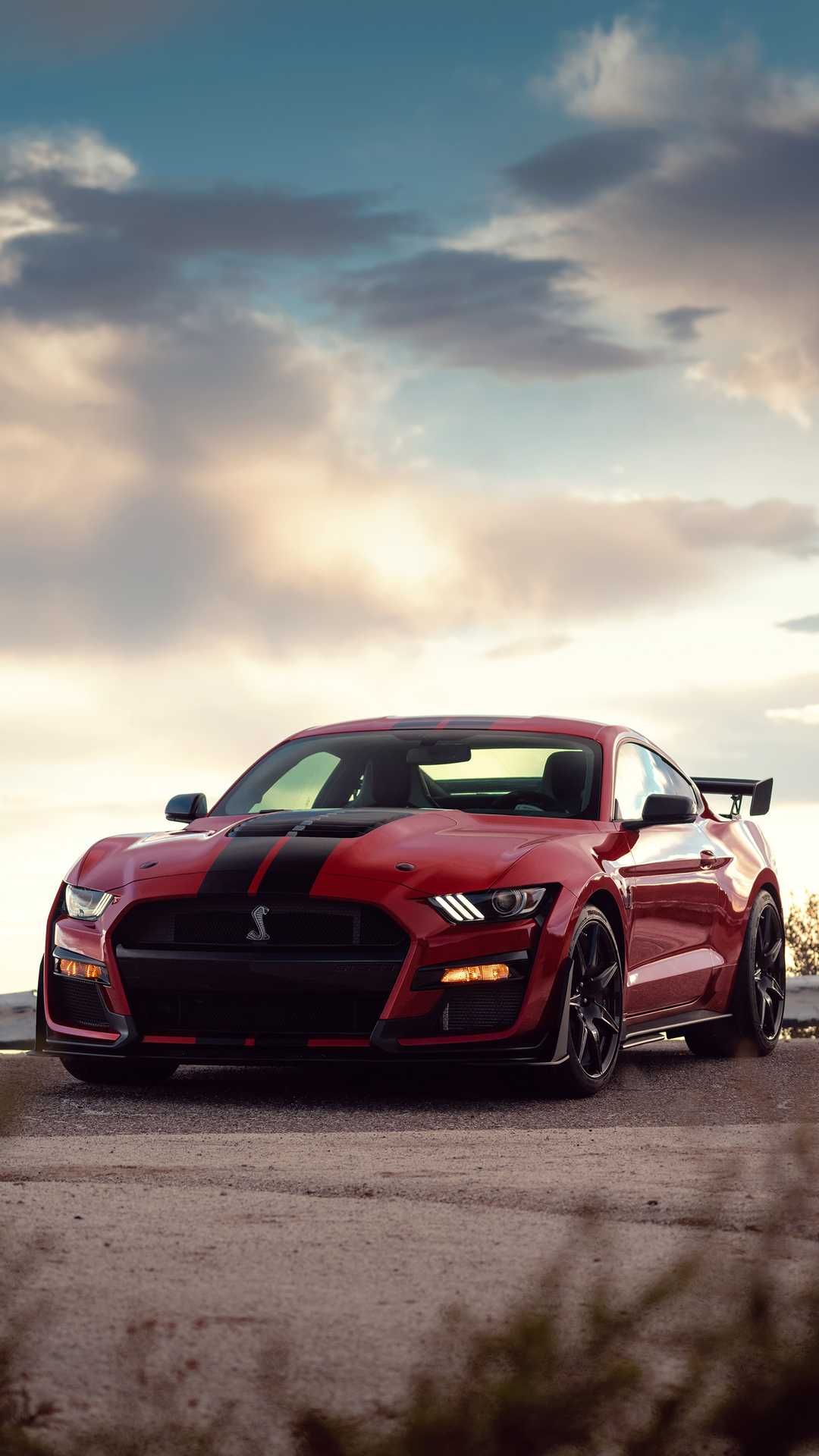 New, 2020 Ford Mustang Shelby GT500, red front angle