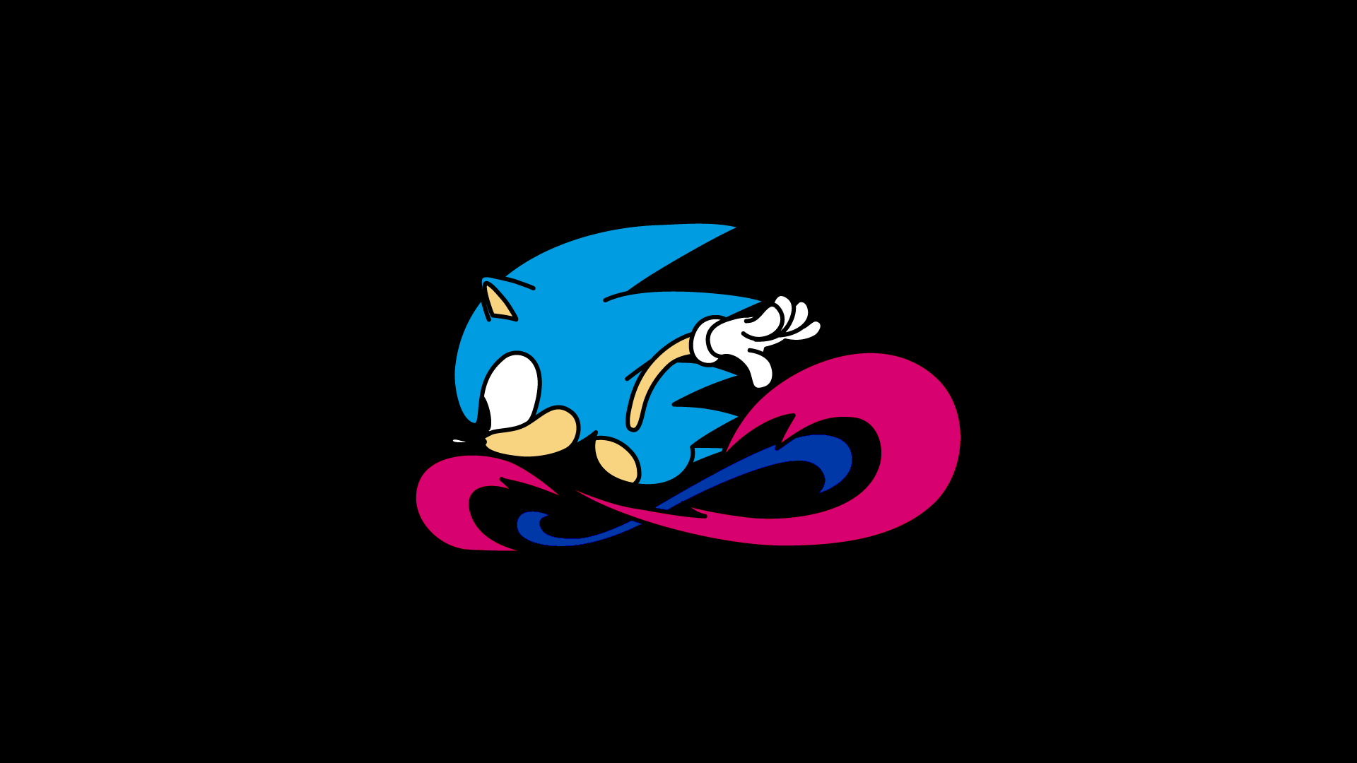 I made a minimalistic bi pride Sonic wallpapers for all you bi