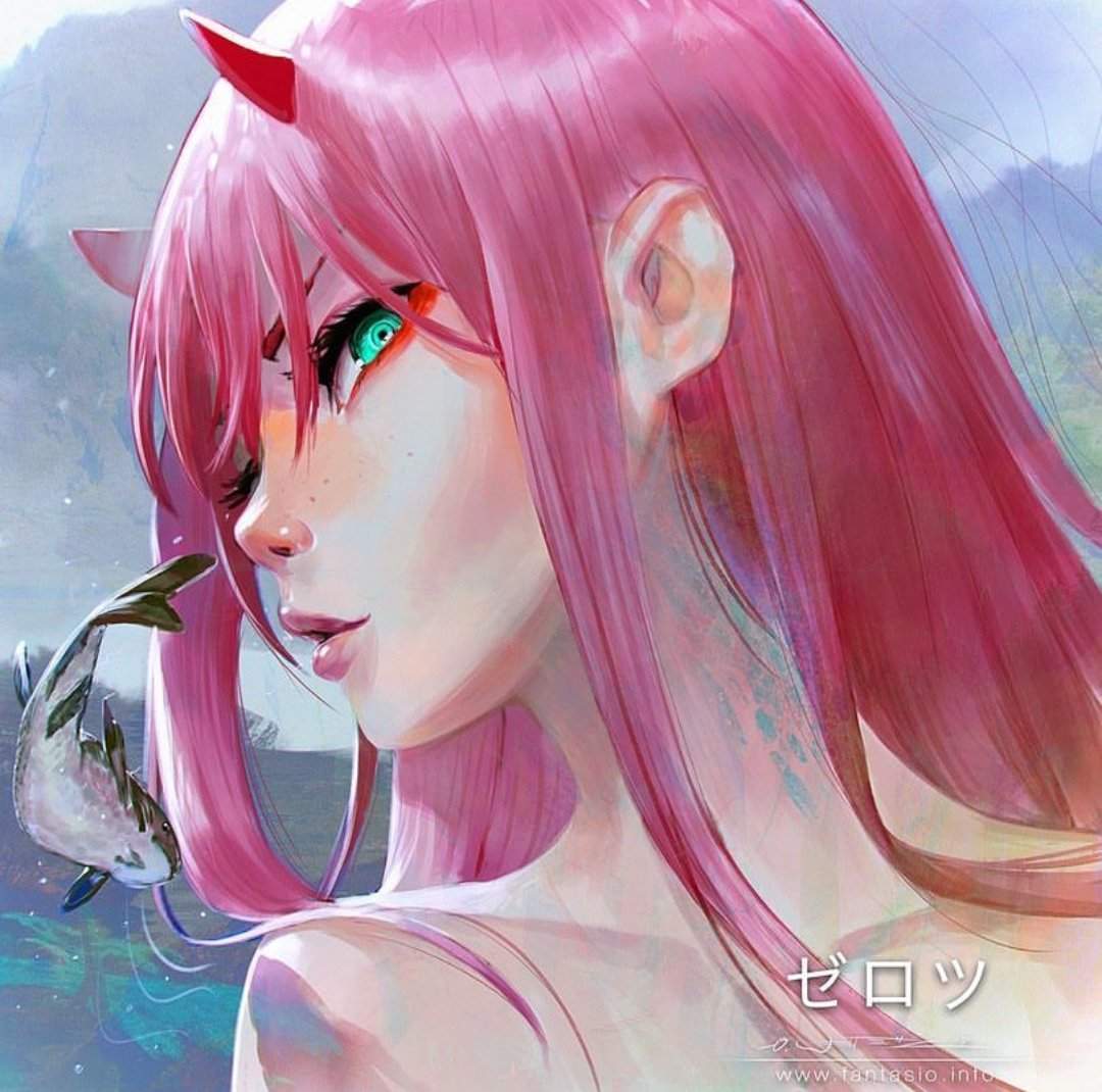 Wallpaper with Zero Two. Wiki. Darling In The FranXX Official Amino
