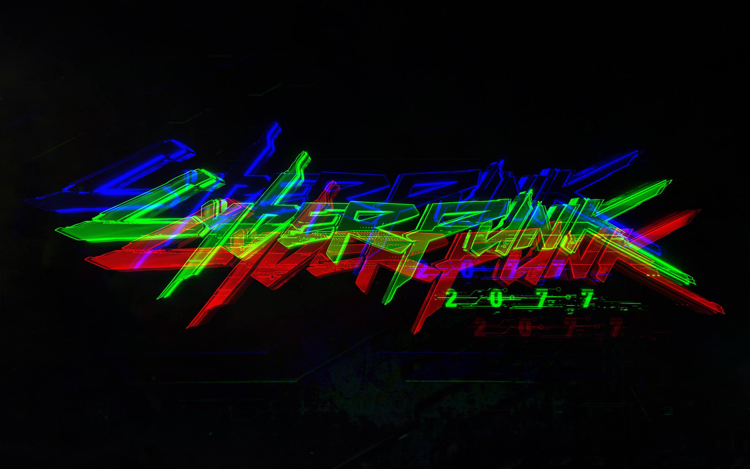 Free download Made a neat RGB edit of a Cyberpunk 2077 wallpaper