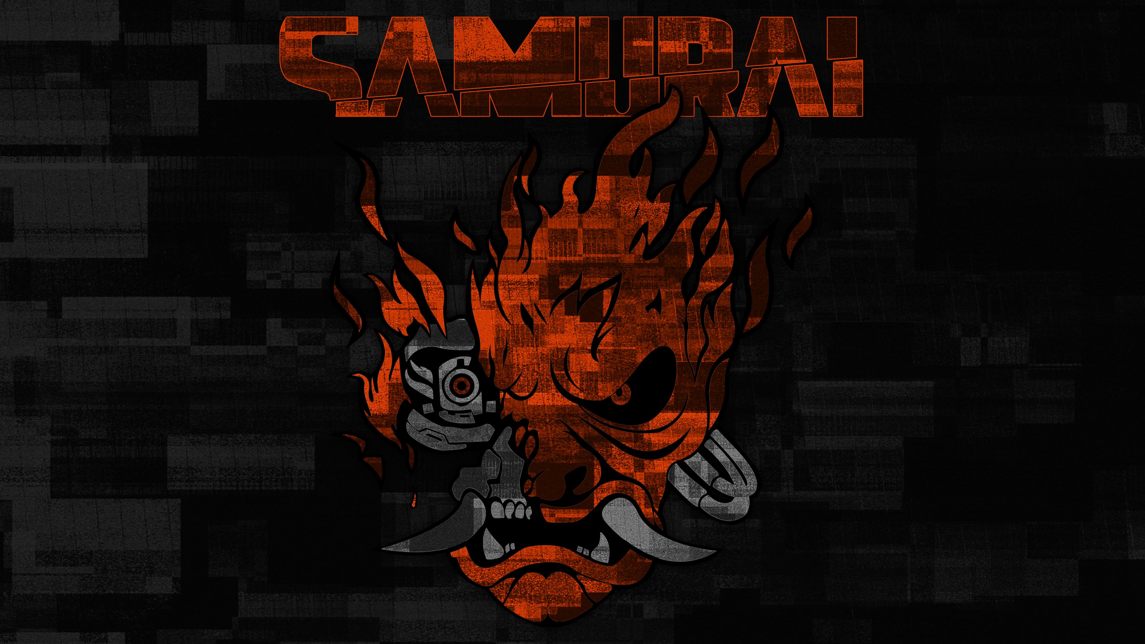 Cyberpunk 2077 Wallpaper for Phone - Samurai Logo Backgrounds 🦾🔥