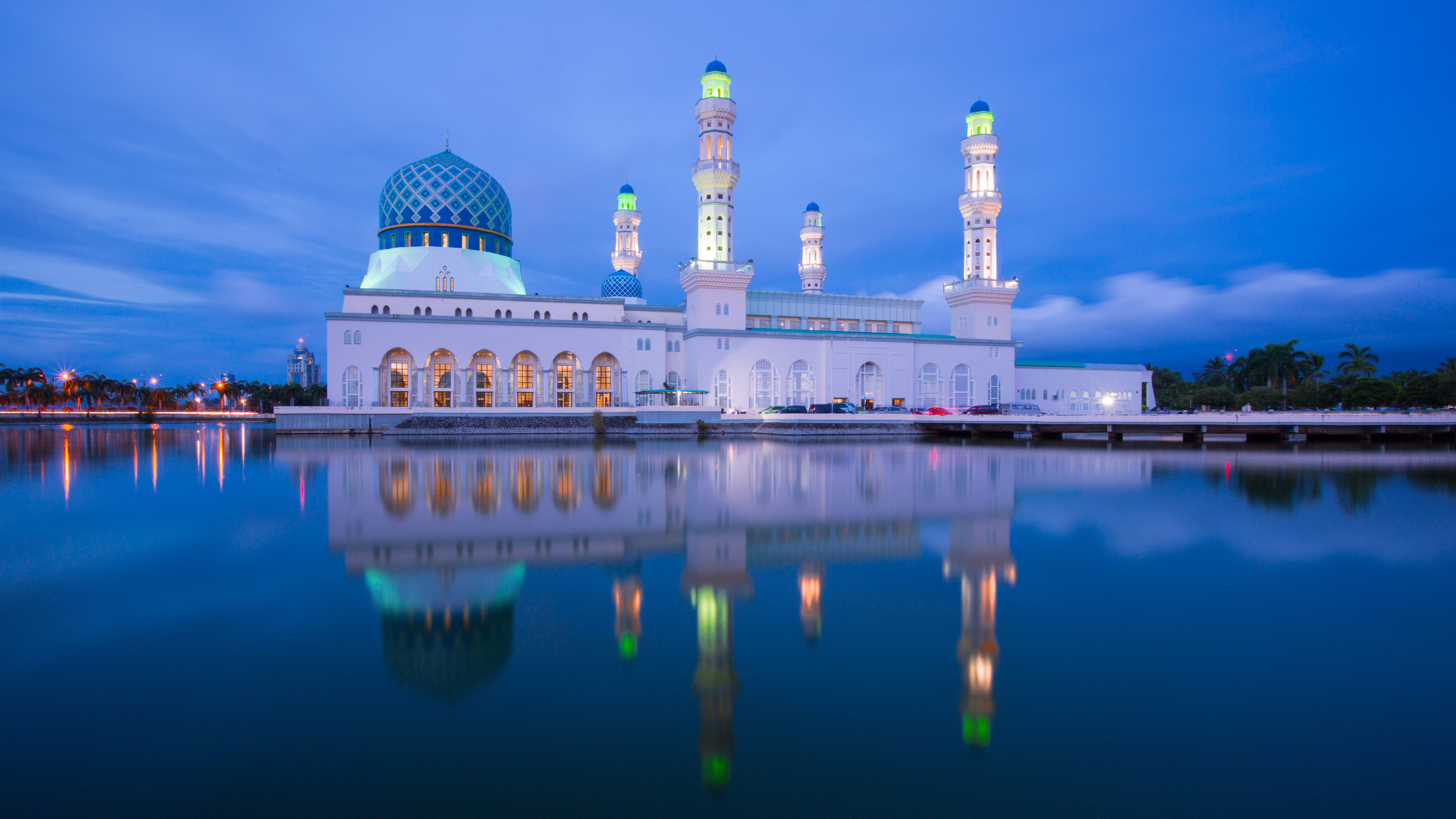 Kota Kinabalu City Mosque In Kota Kinabalu Sabah Malaysia 4k Ultra