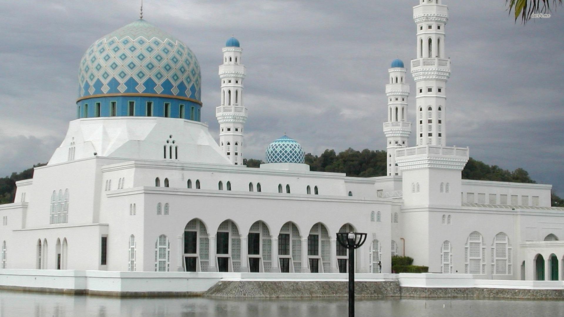 Mosque Islamic Wallpaper HD Kinabalu City Mosque