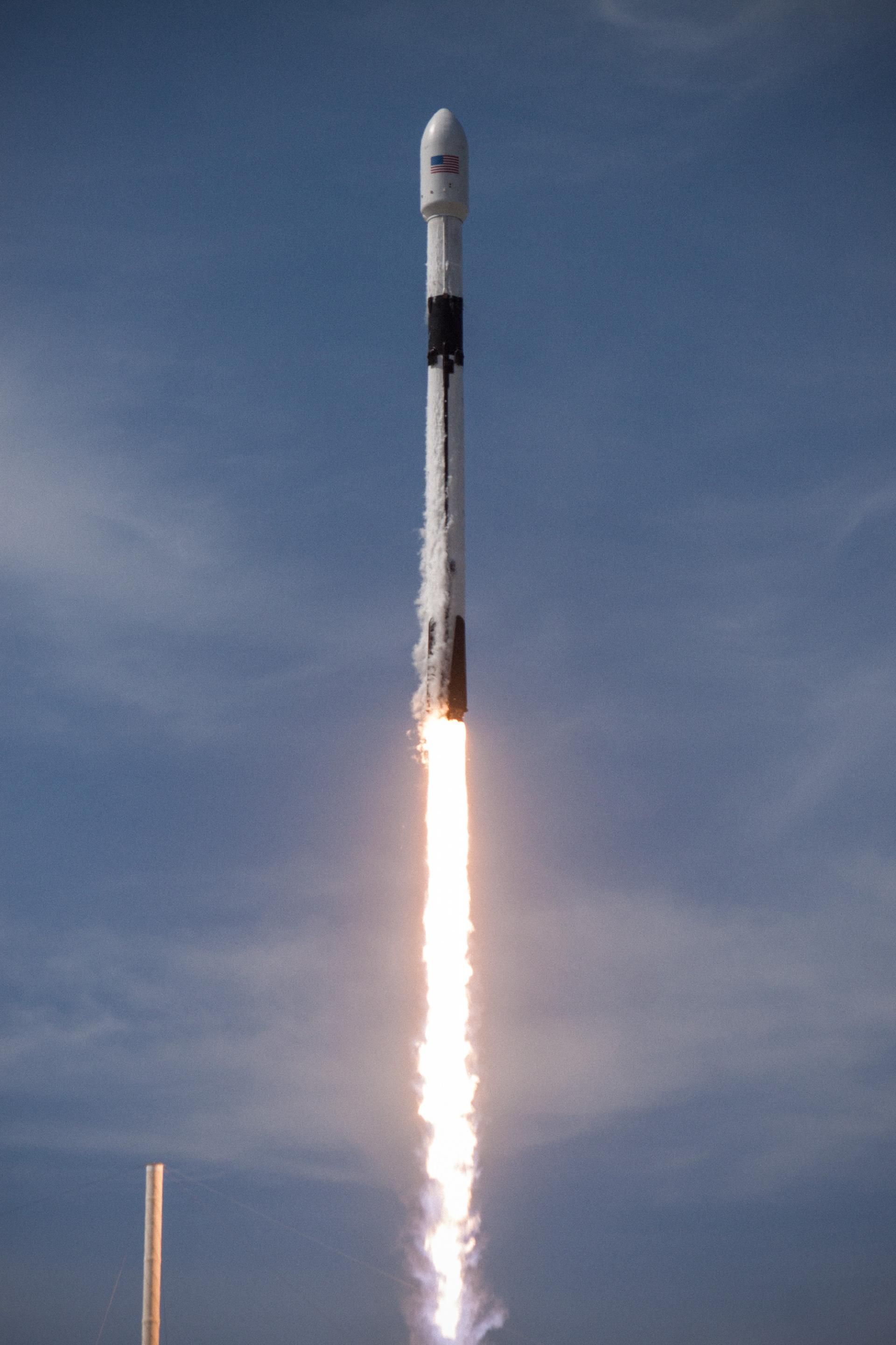 SpaceX Launch Of A Falcon 9 Block 5. Amos 17. Spacex, Spacex