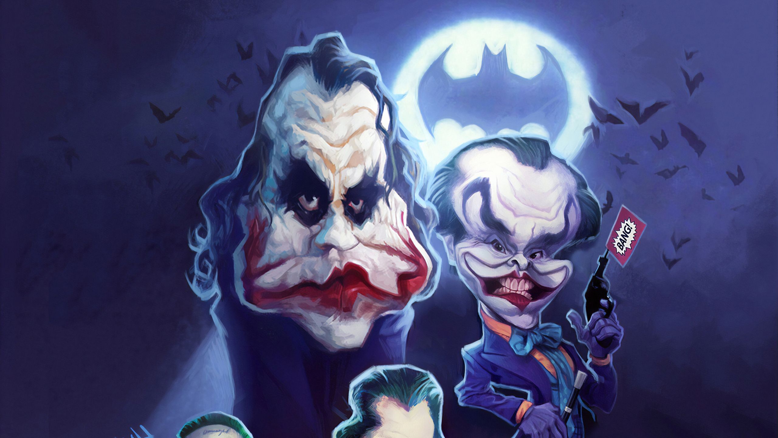 Jokers Face Art 1440P Resolution HD 4k Wallpaper