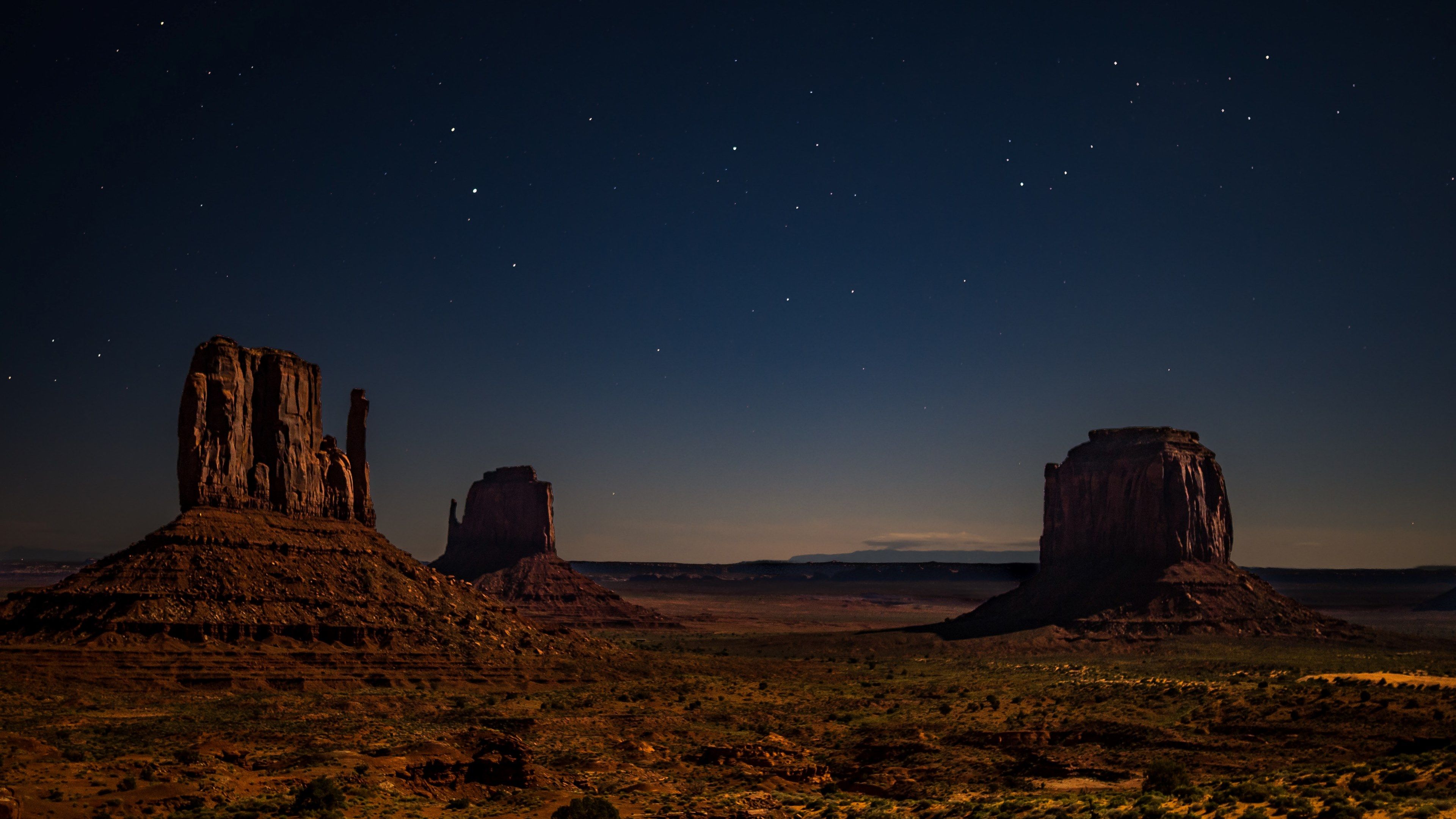 monument valley nbspmoonlight 4k wallpaper and background