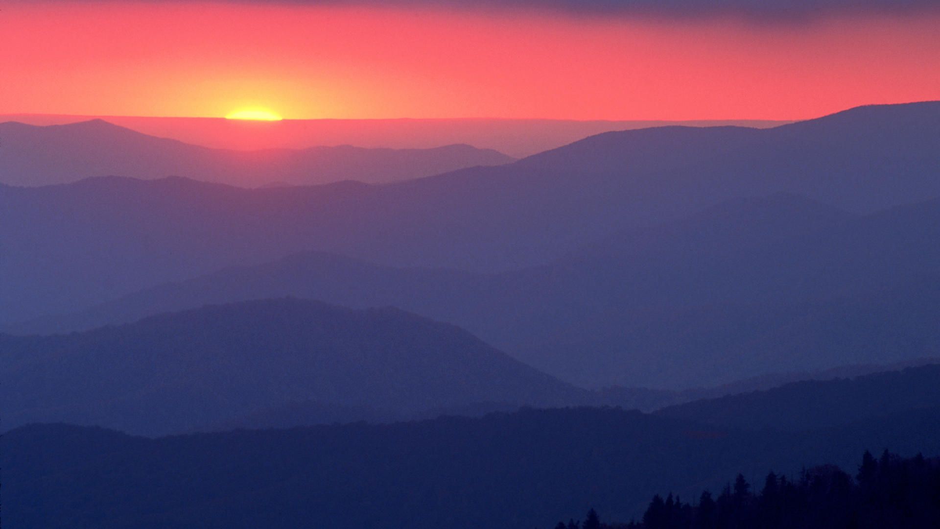 Smoky Mountains Sunset Wallpapers - Wallpaper Cave