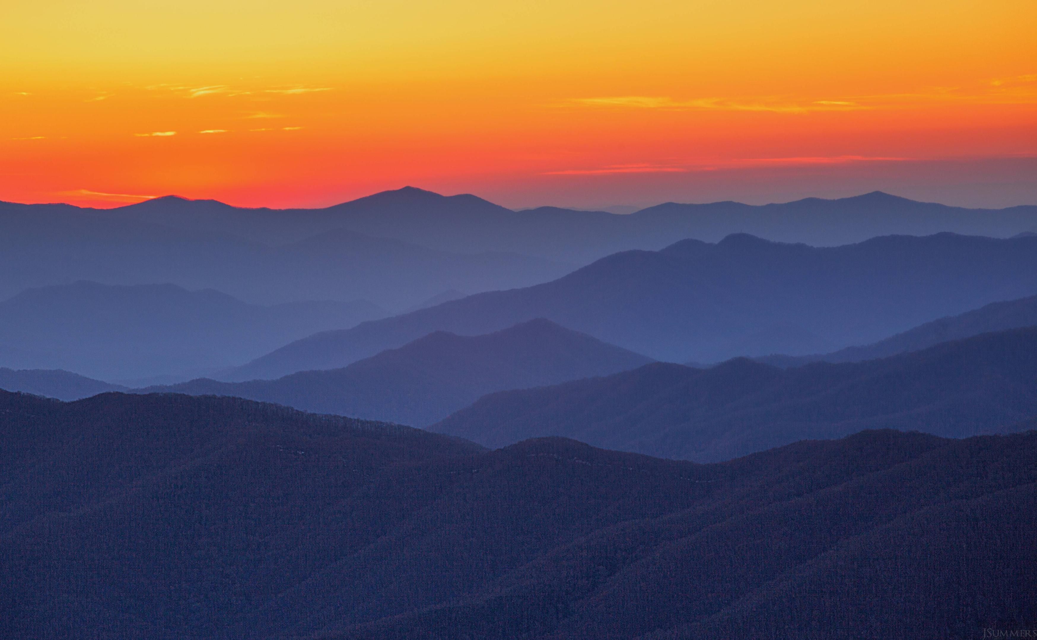 Wallpaper. Mountain sunset painting, Blue ridge mountains art, Mountain sunset