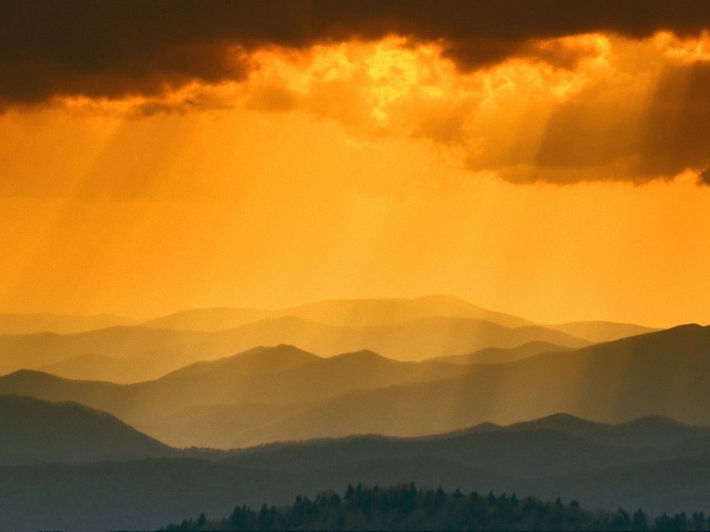 Sunset from Clingmans Dome, Great Smoky Mountain < Nature < Life