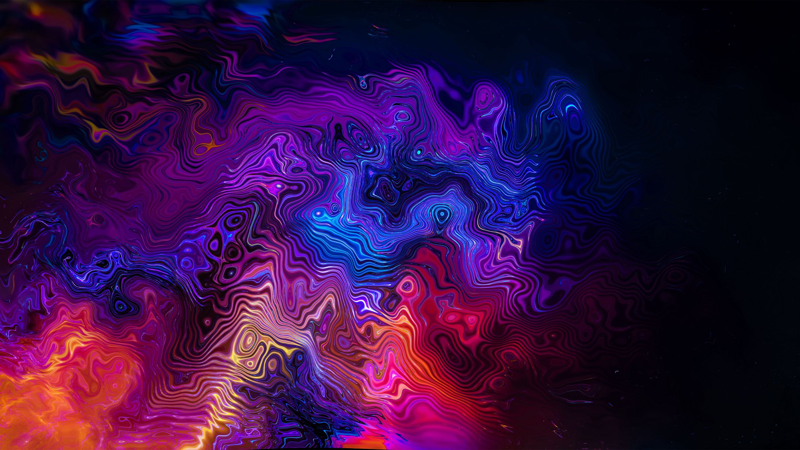 Multi Color 4K Swirl 1440P Resolution Wallpaper, HD