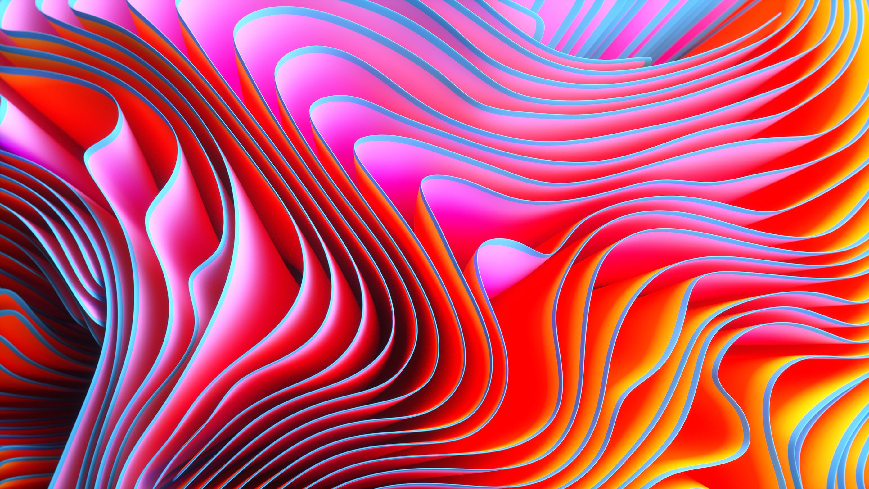 Swirls Abstract 4K Wallpaper