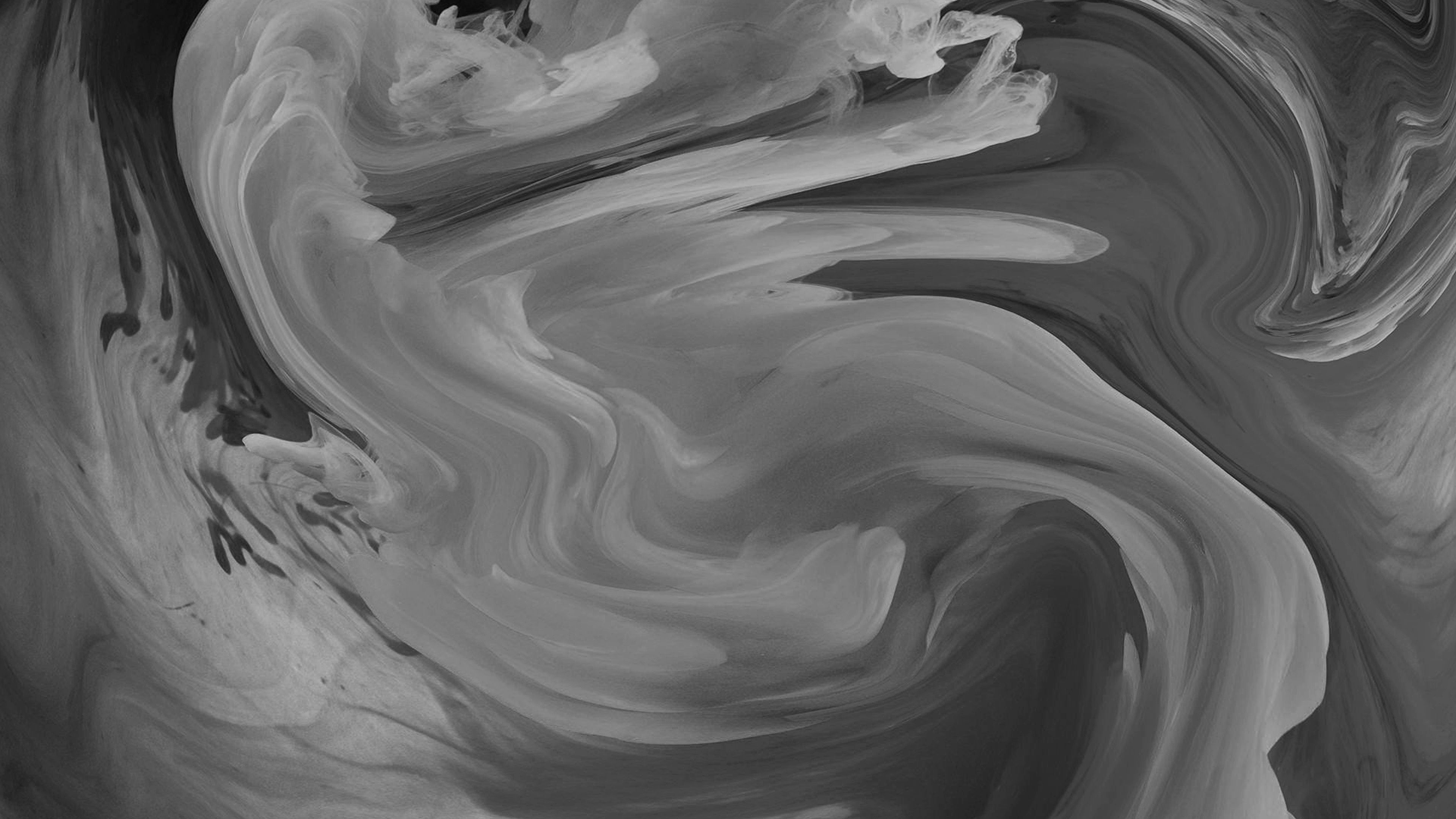 Hurricane Swirl Abstract Art Paint Dark Bw Pattern Wallpaper