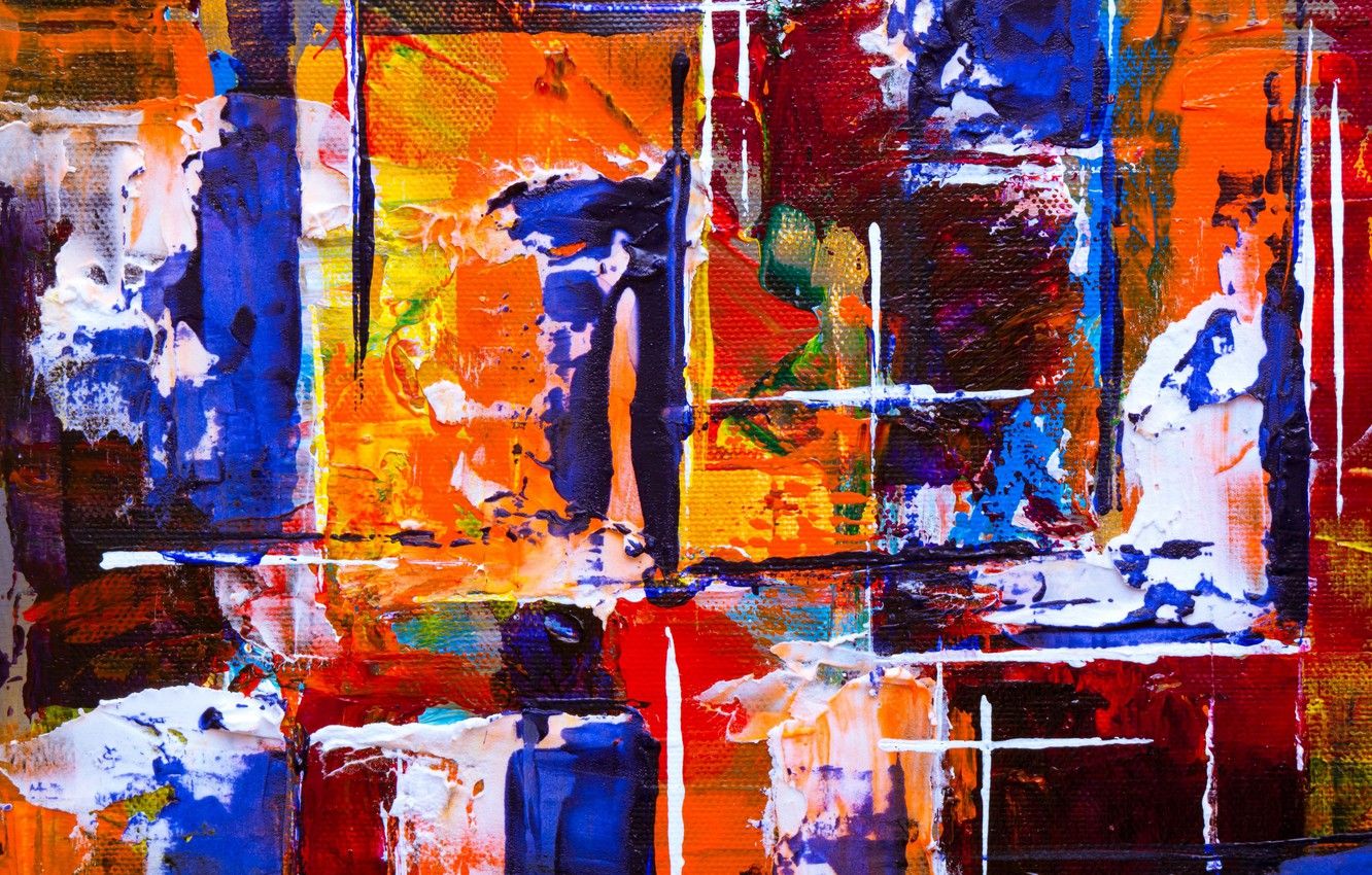 Wallpaper colorful, abstract, art, painting, abstraction, paint