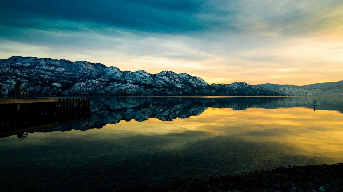 Download 1440xo Landscapes Mountain Lake on Sunset Wallpaper