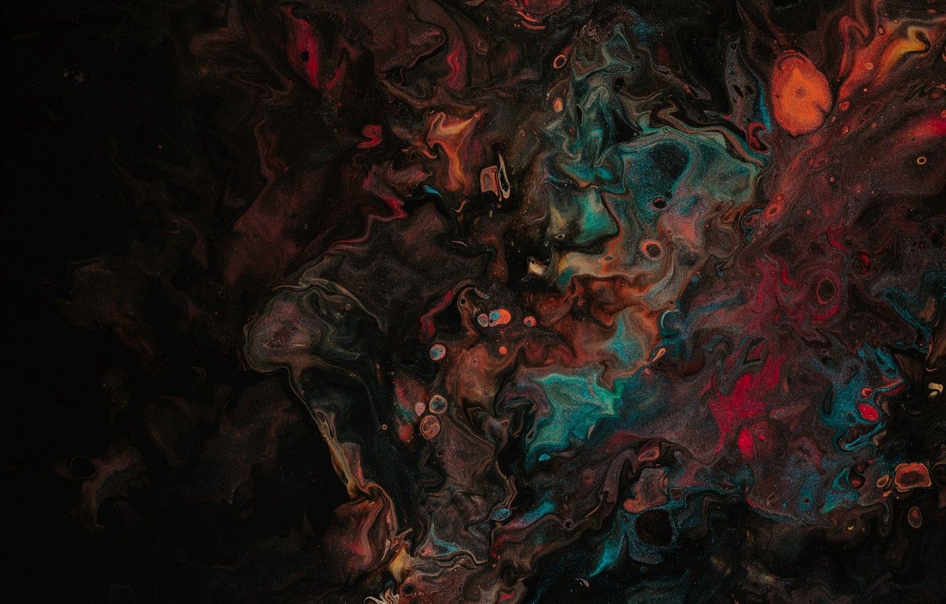 Wallpaper colorful, dark, abstraction, spots, stains, 4k ultra HD