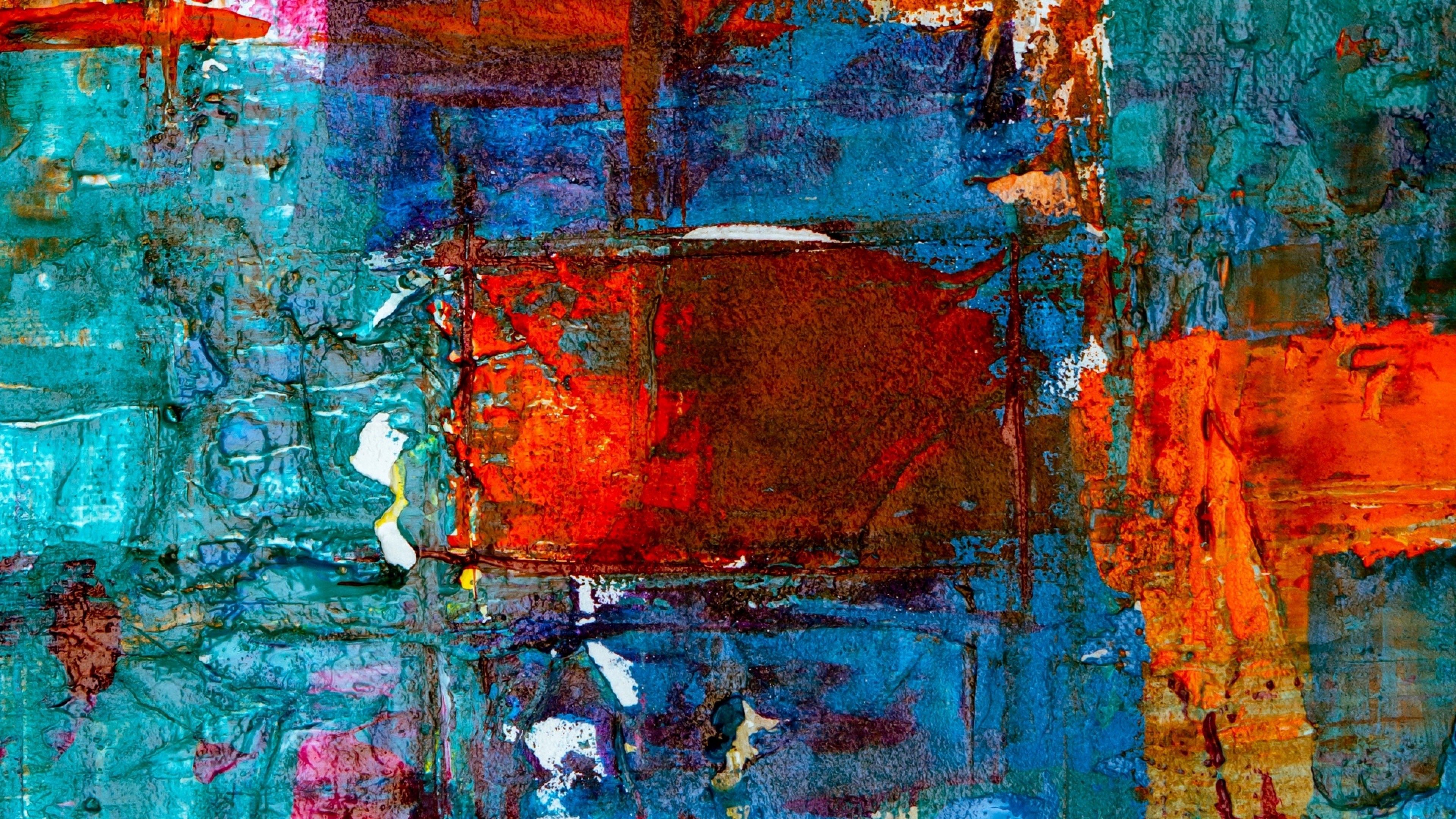 Colorful spots on a paint HD Wallpaper 4K Ultra HD Wallpaper