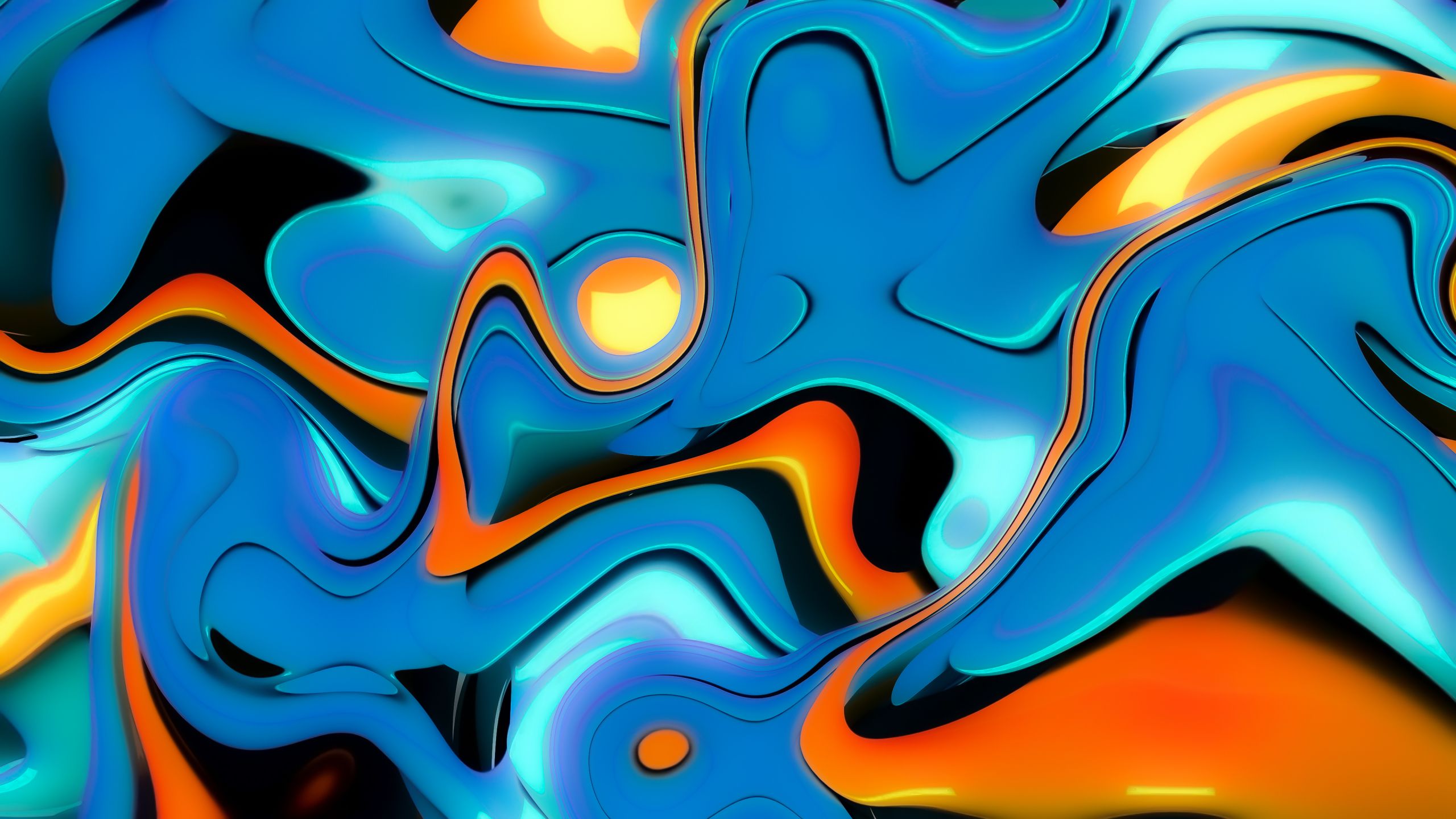 Swirl Splash 4K 1440P Resolution Wallpaper, HD Abstract