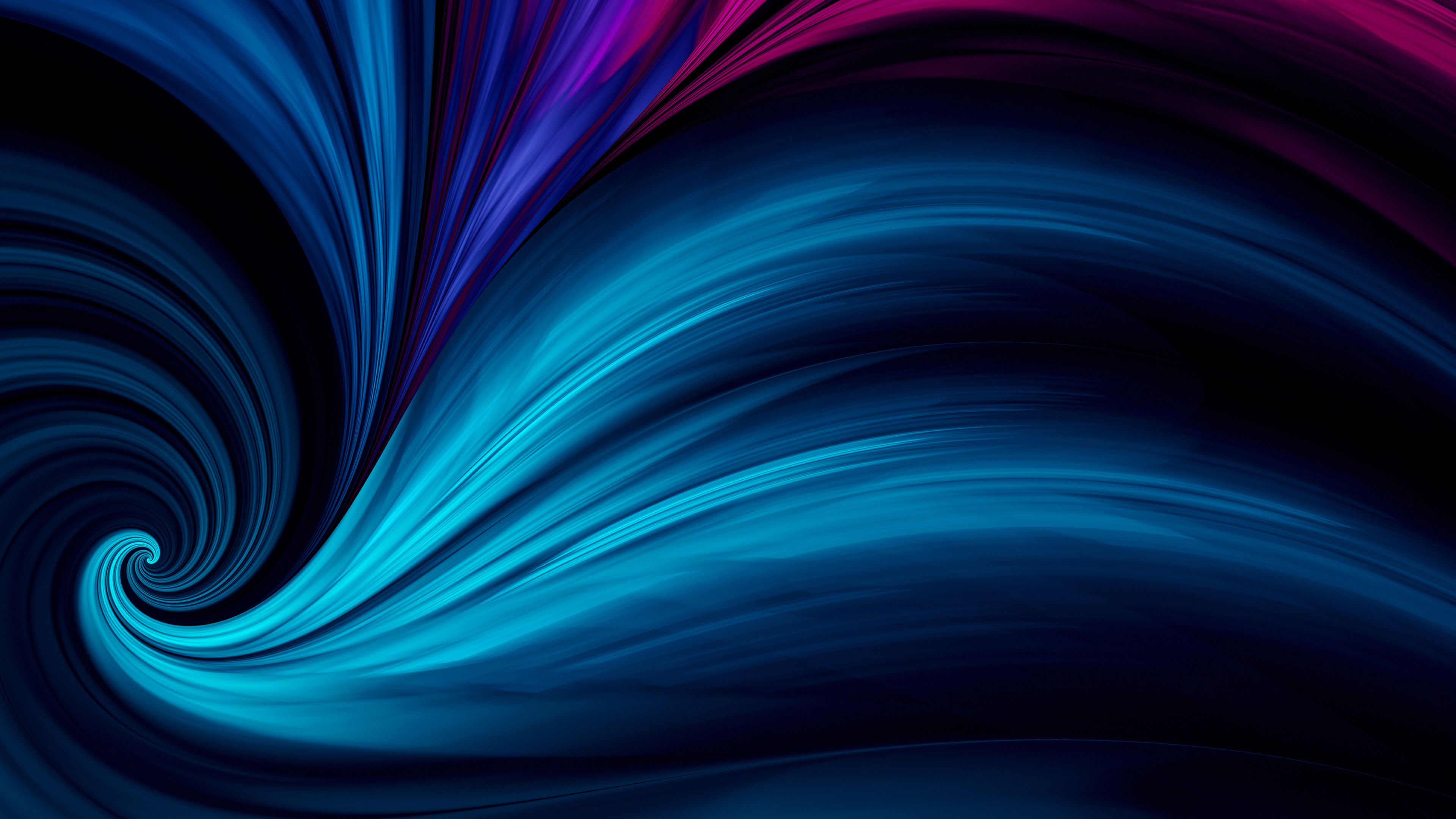 Swirl Abstract Blue Huawei Stock 4K Wallpaper, HD
